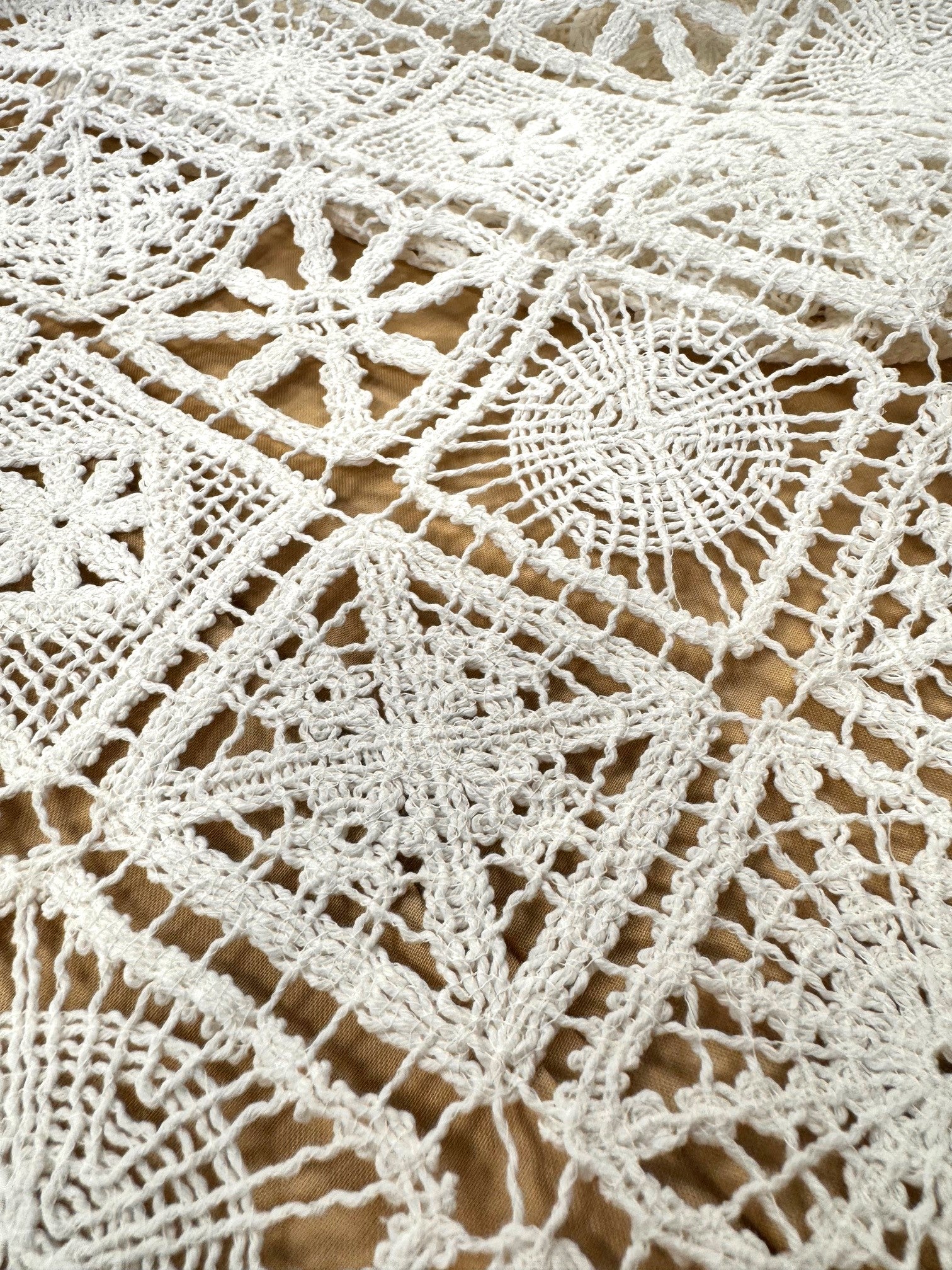 Dantela Macrame De Bumbac 100%, Crem