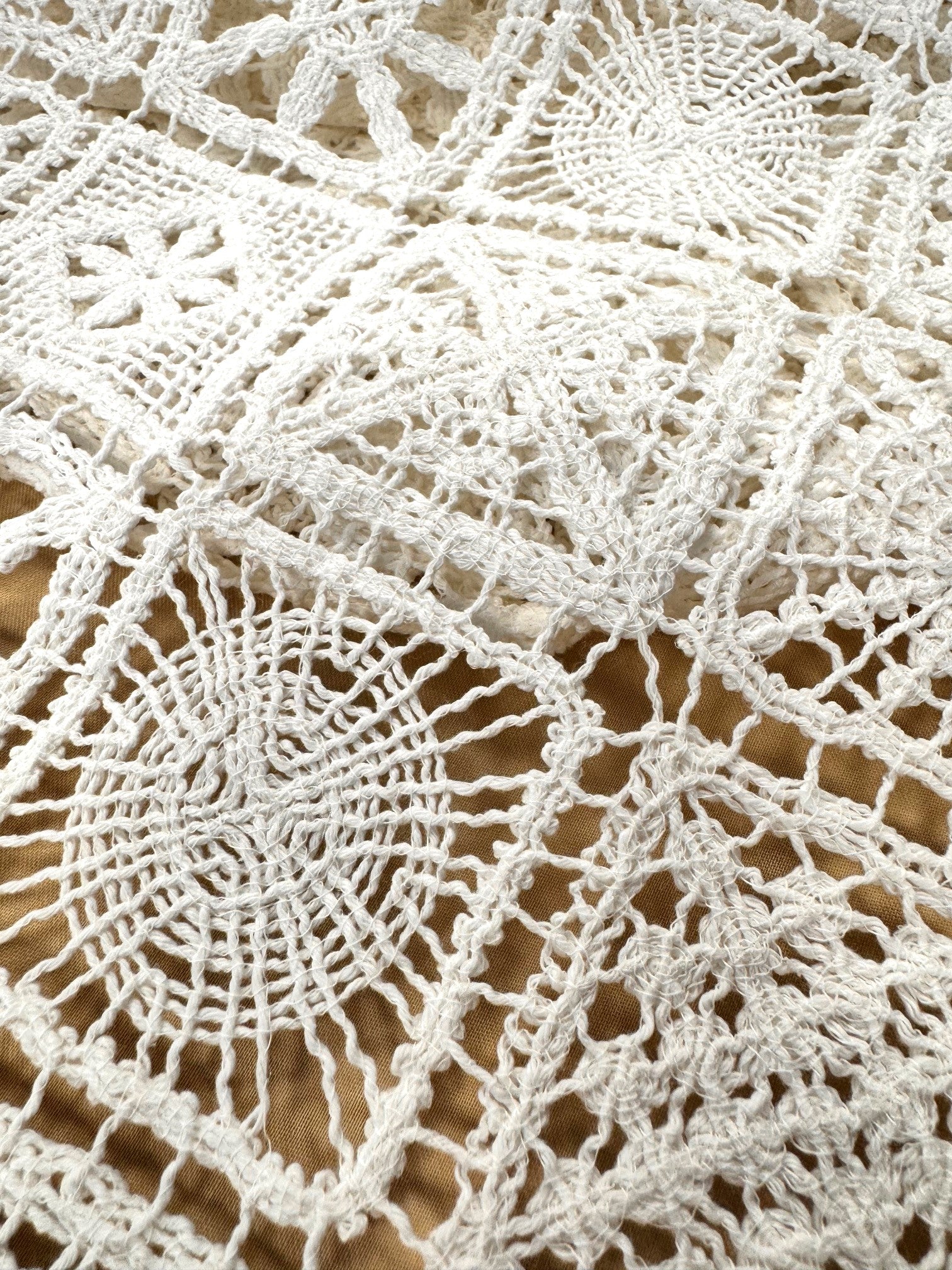 Dantela Macrame De Bumbac 100%, Crem