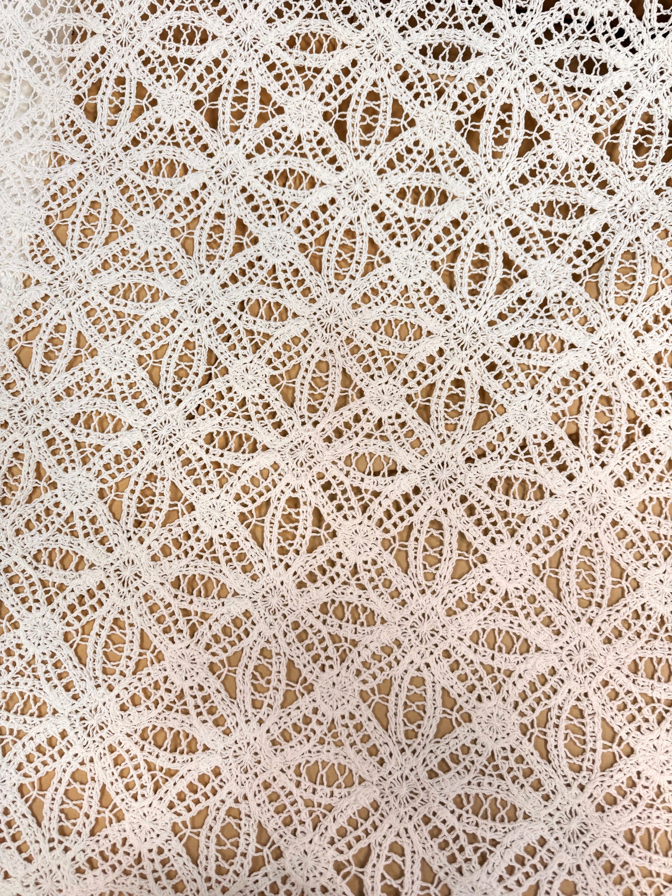 Dantela Macrame De Bumbac 100%, Crem