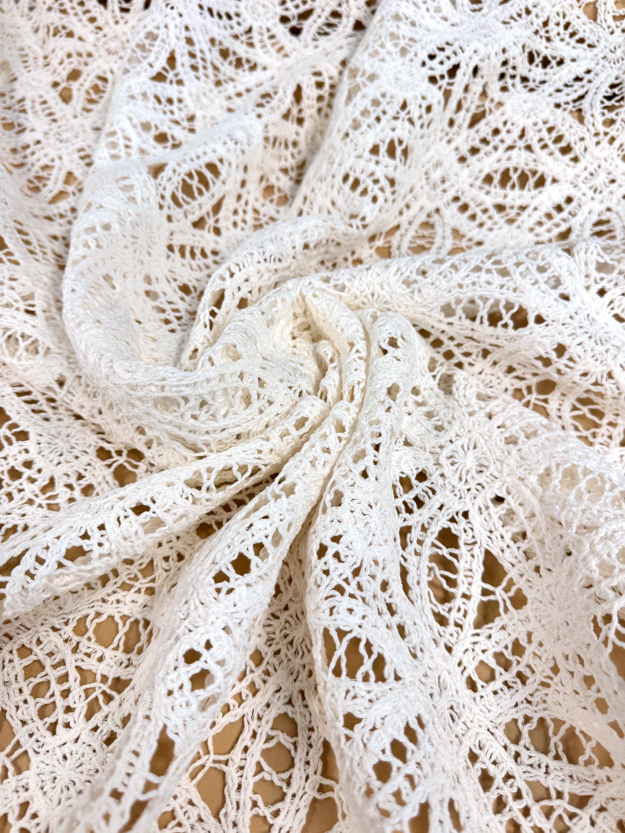 Dantela Macrame De Bumbac 100%, Crem