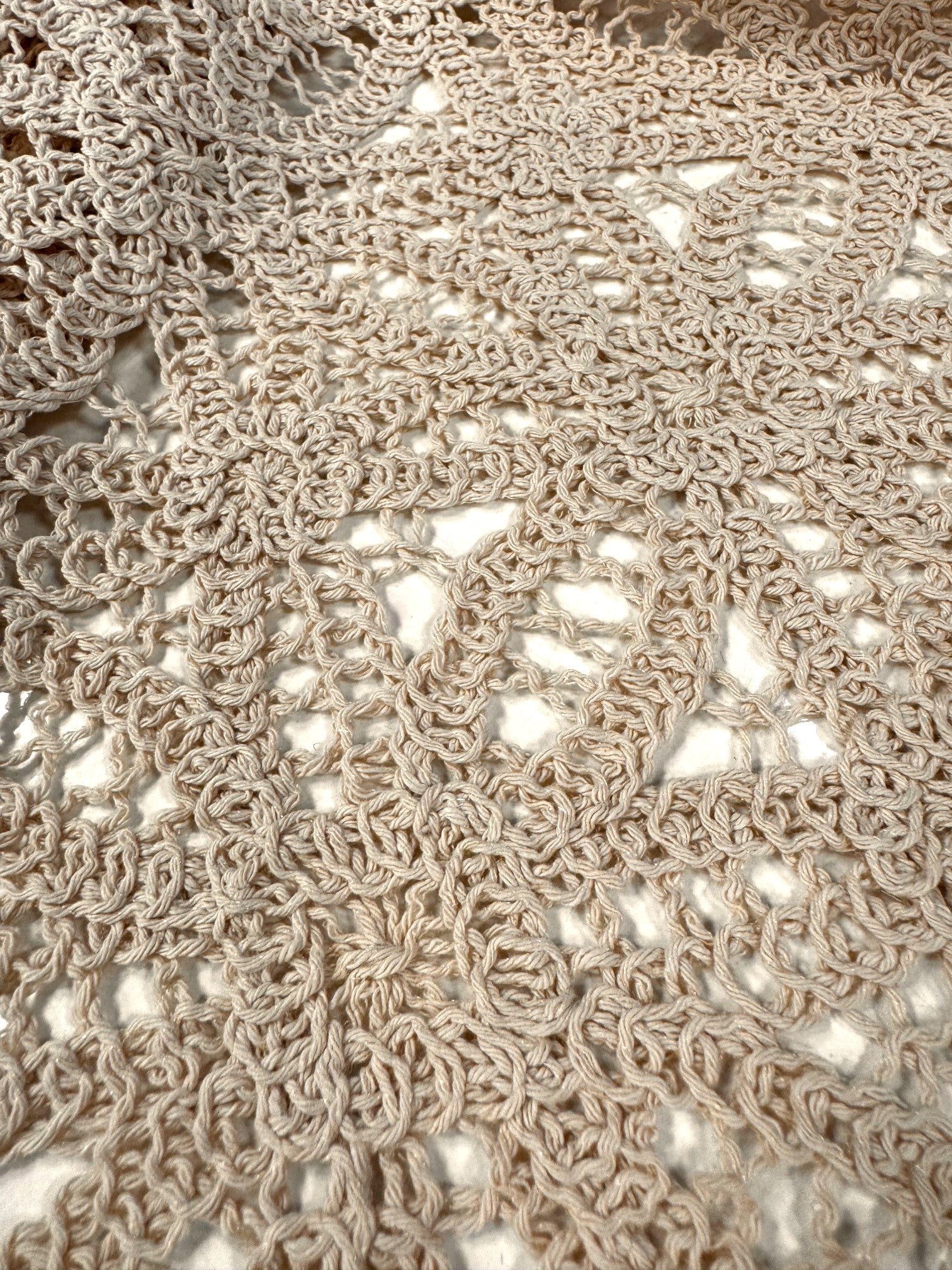 Dantela Macrame De Bumbac 100%, Bej