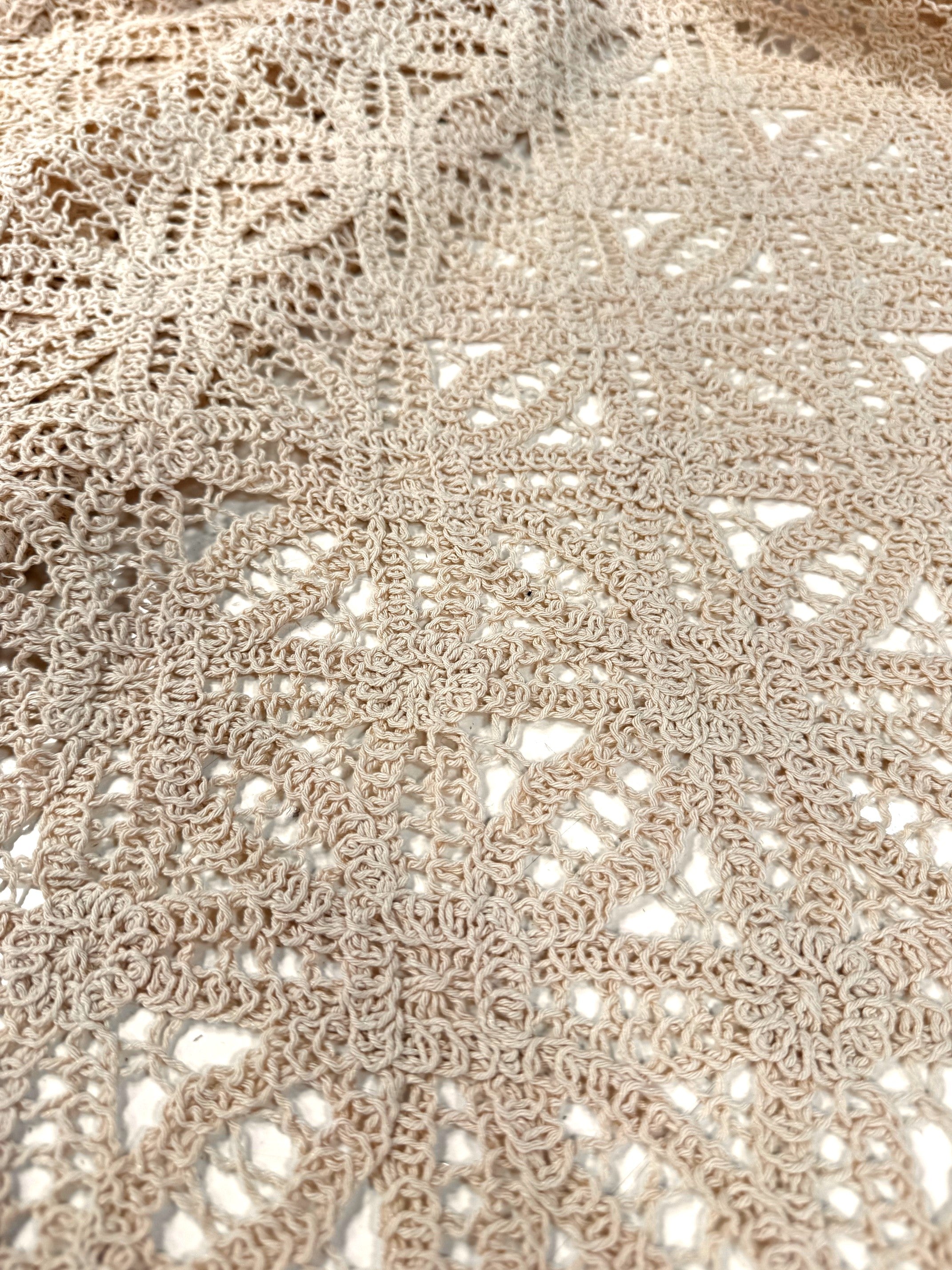 Dantela Macrame De Bumbac 100%, Bej