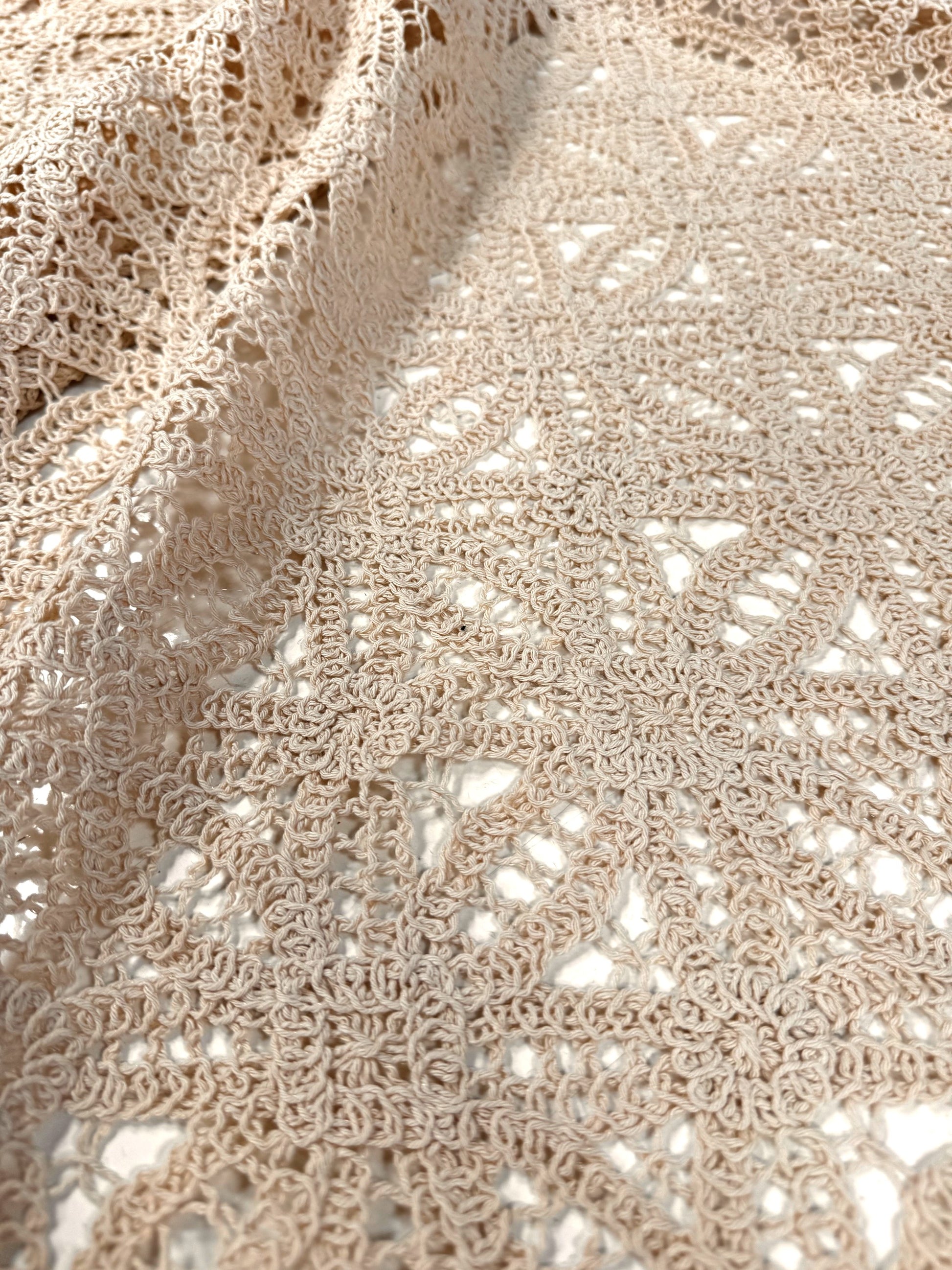 Dantela Macrame De Bumbac 100%, Bej