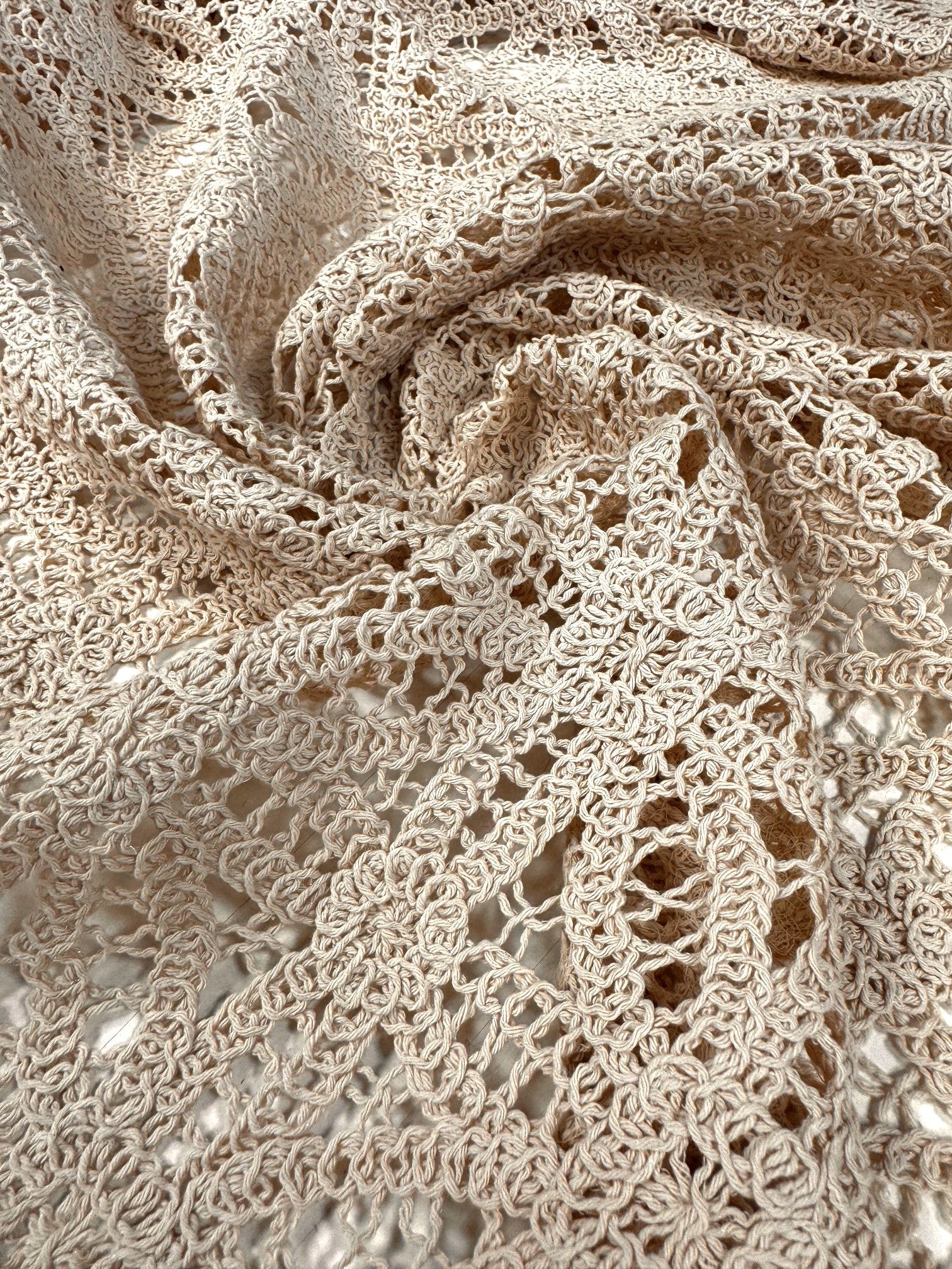 Dantela Macrame De Bumbac 100%, Bej