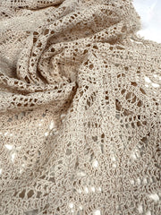 Dantela Macrame De Bumbac 100%, Bej
