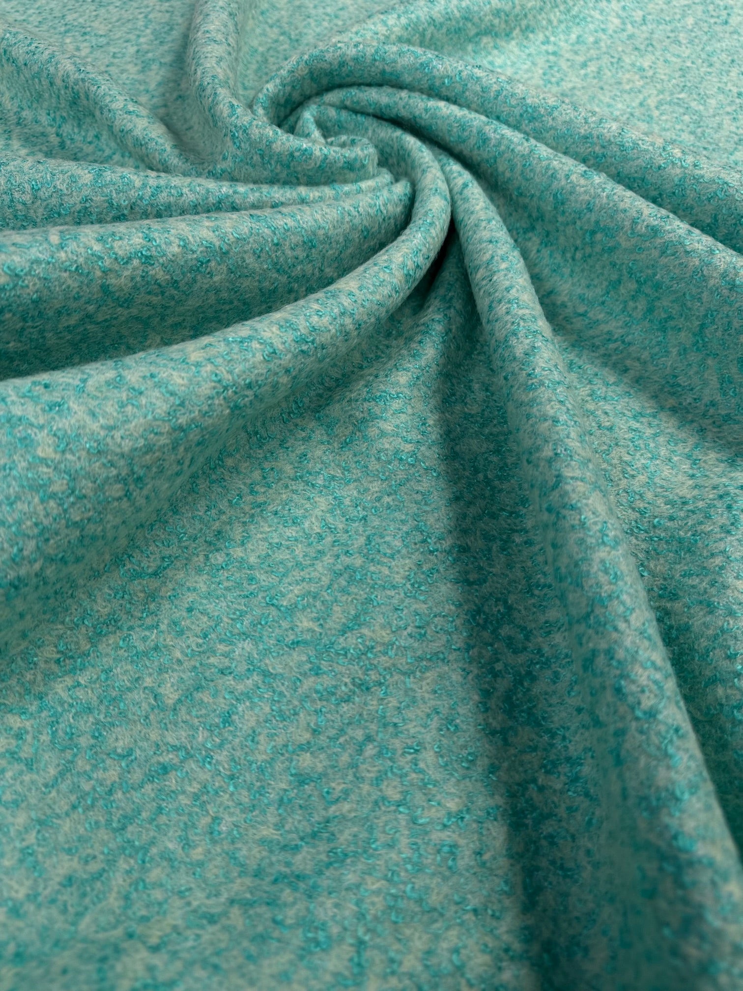 Stofa Bucle De Lana, Verde