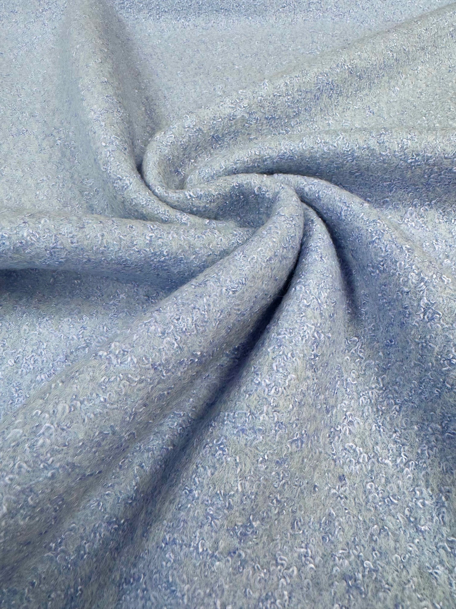 Stofa Bucle De Lana, Bleu