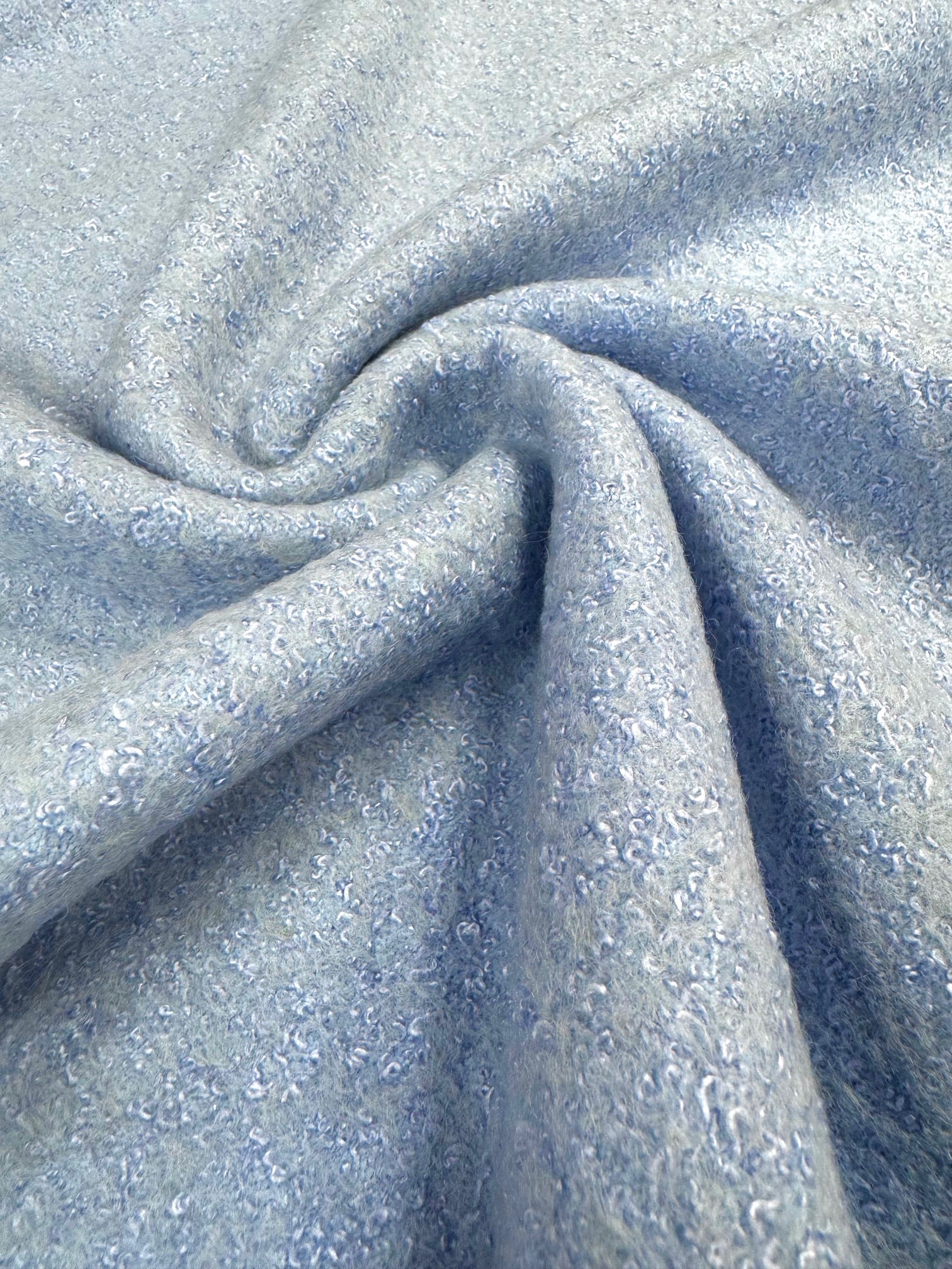 Stofa Bucle De Lana, Bleu