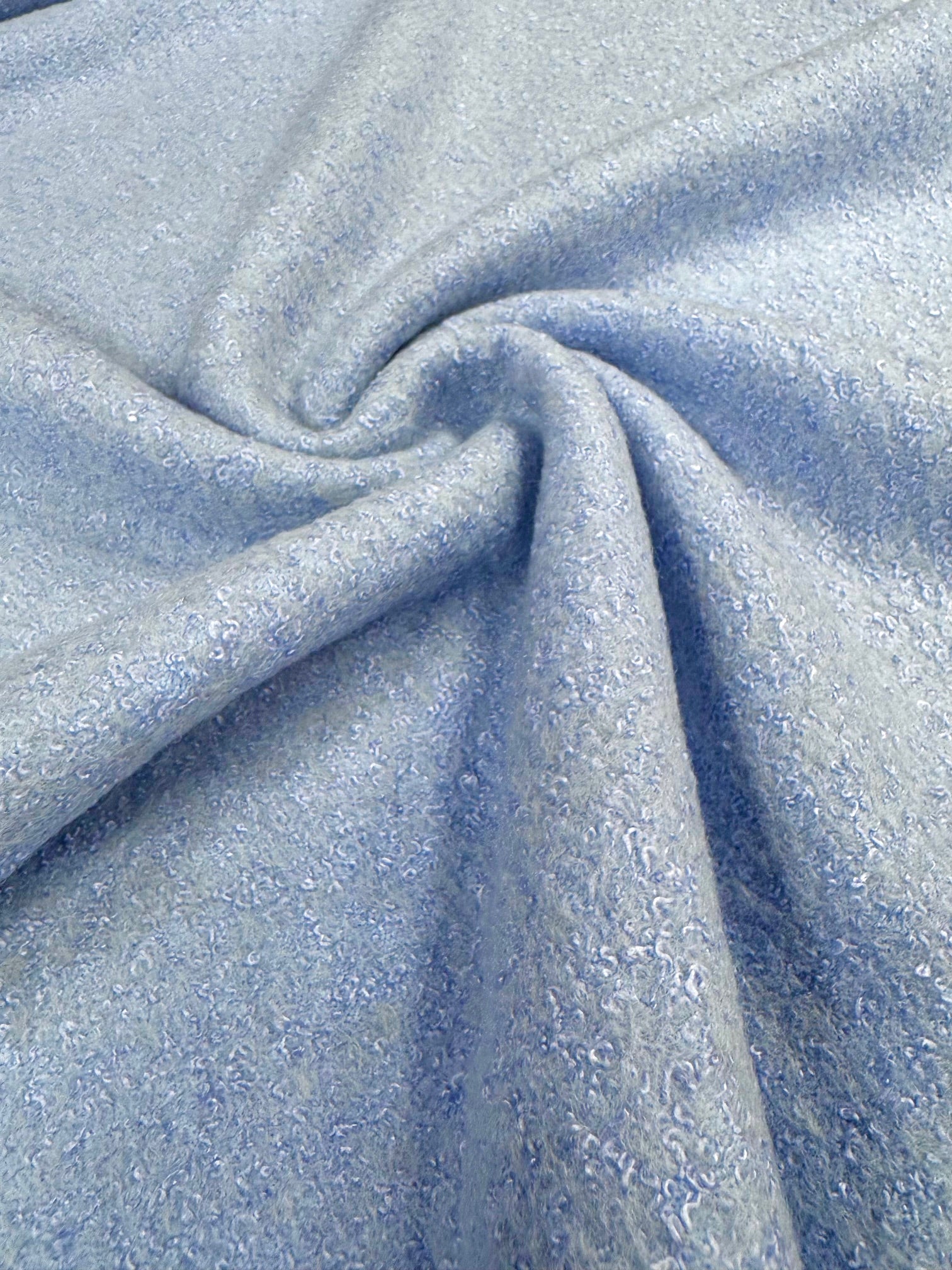 Stofa Bucle De Lana, Bleu