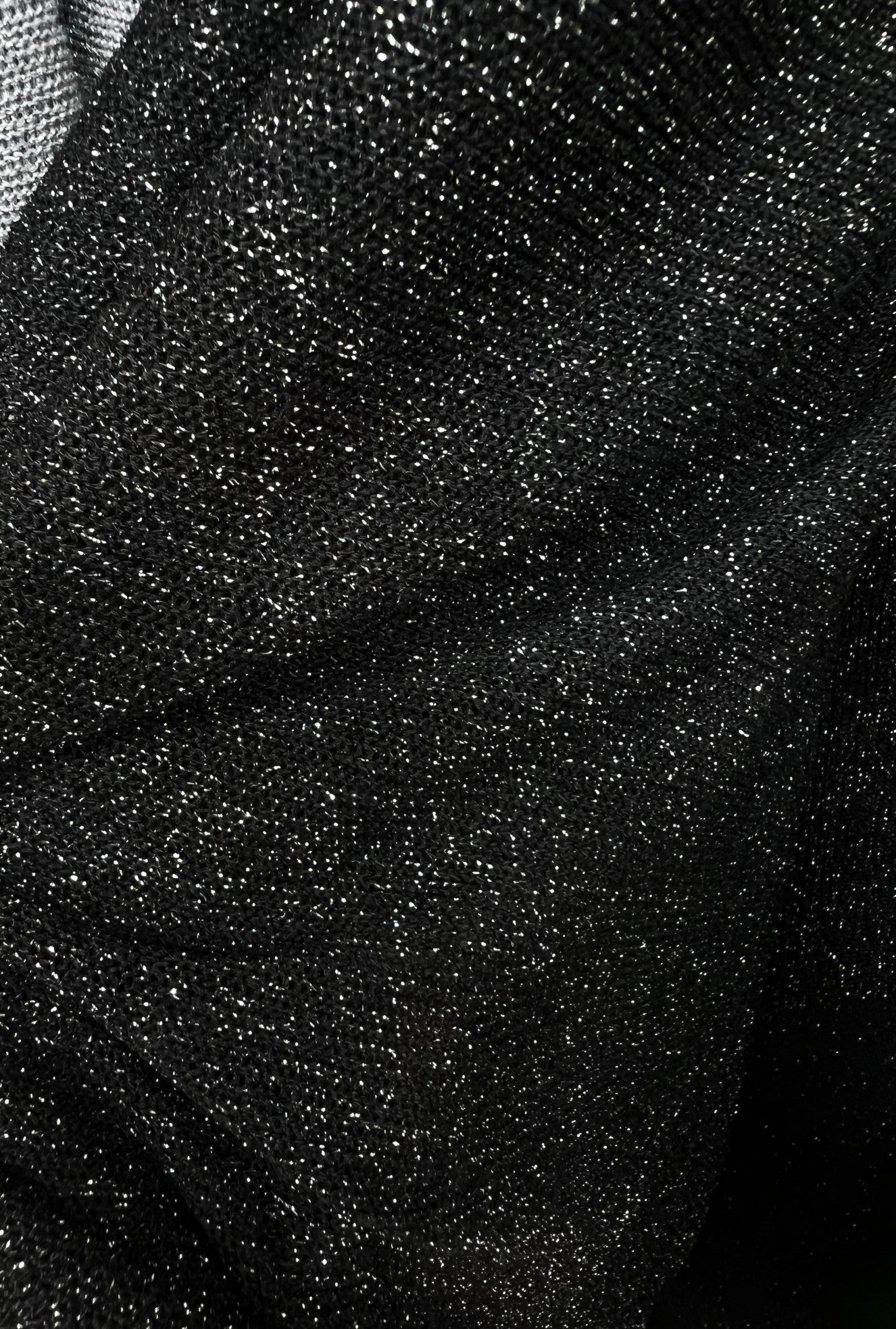 Tricot Negru Cu Fir Lame Argintiu
