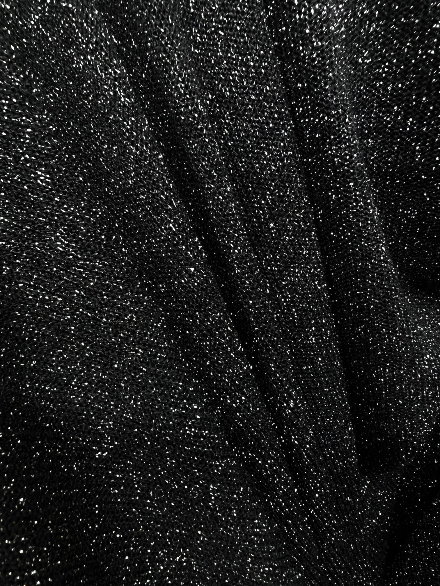 Tricot Negru Cu Fir Lame Argintiu