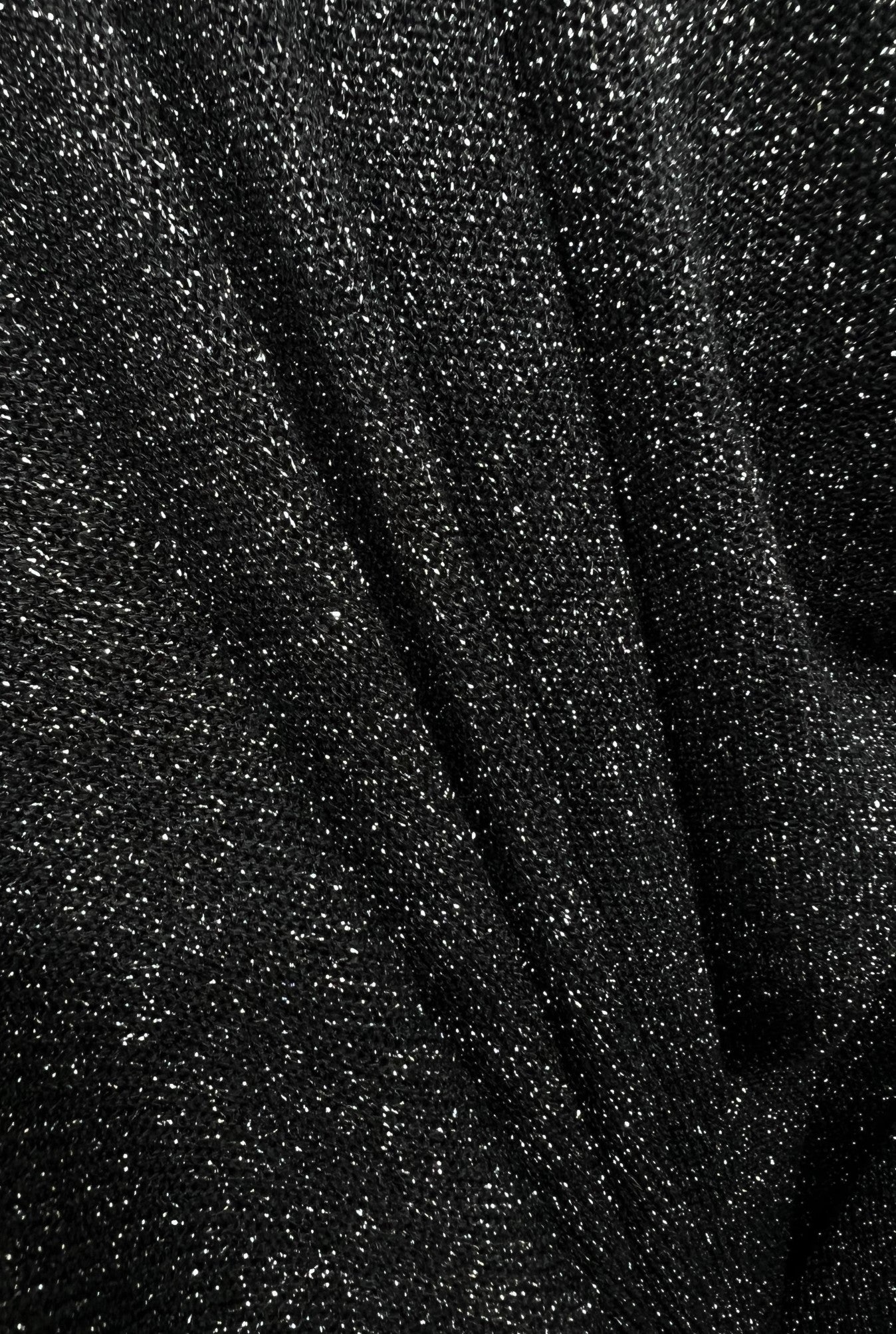 Tricot Negru Cu Fir Lame Argintiu