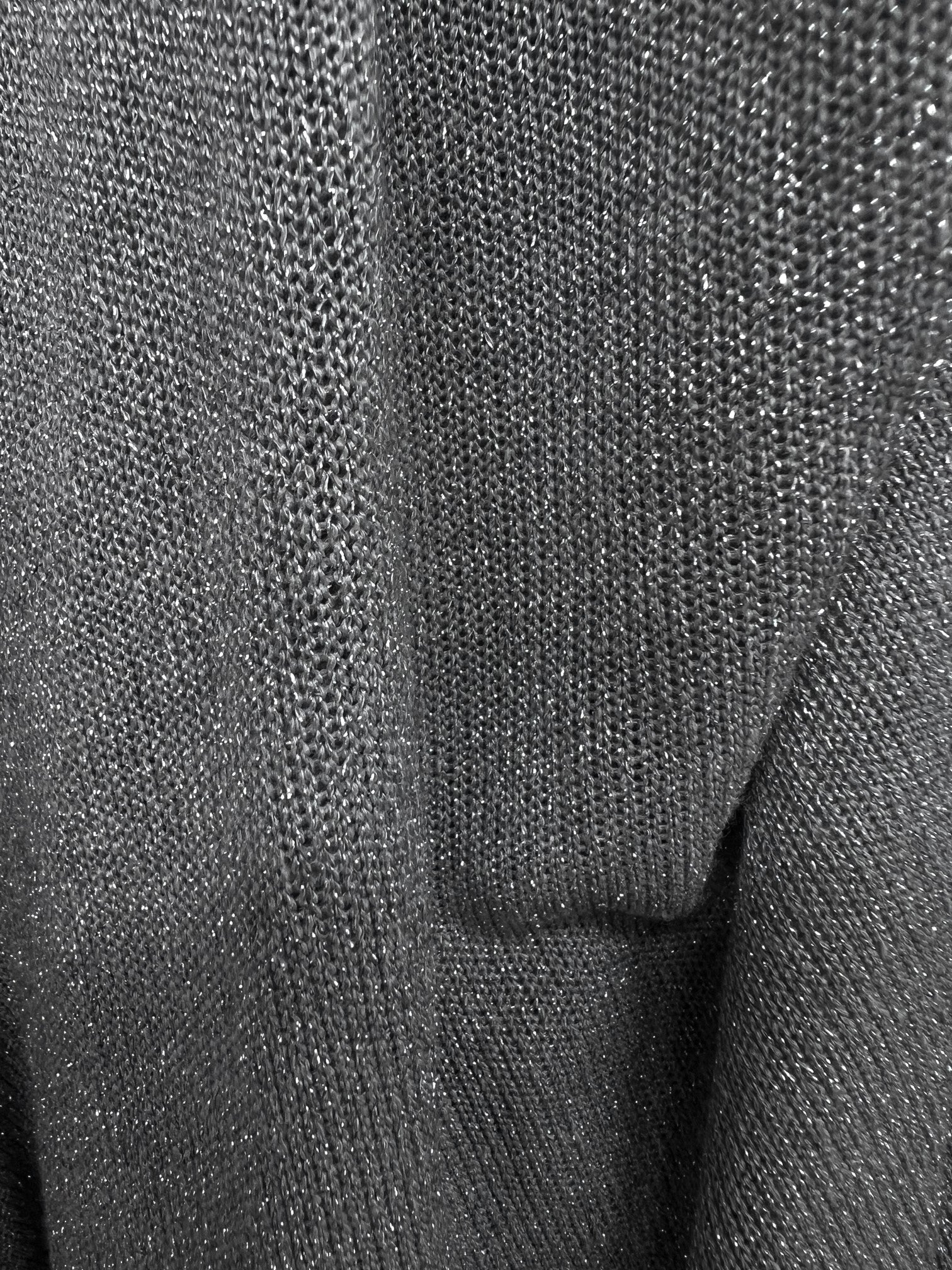 Tricot Gri Cu Fir Lame Argintiu