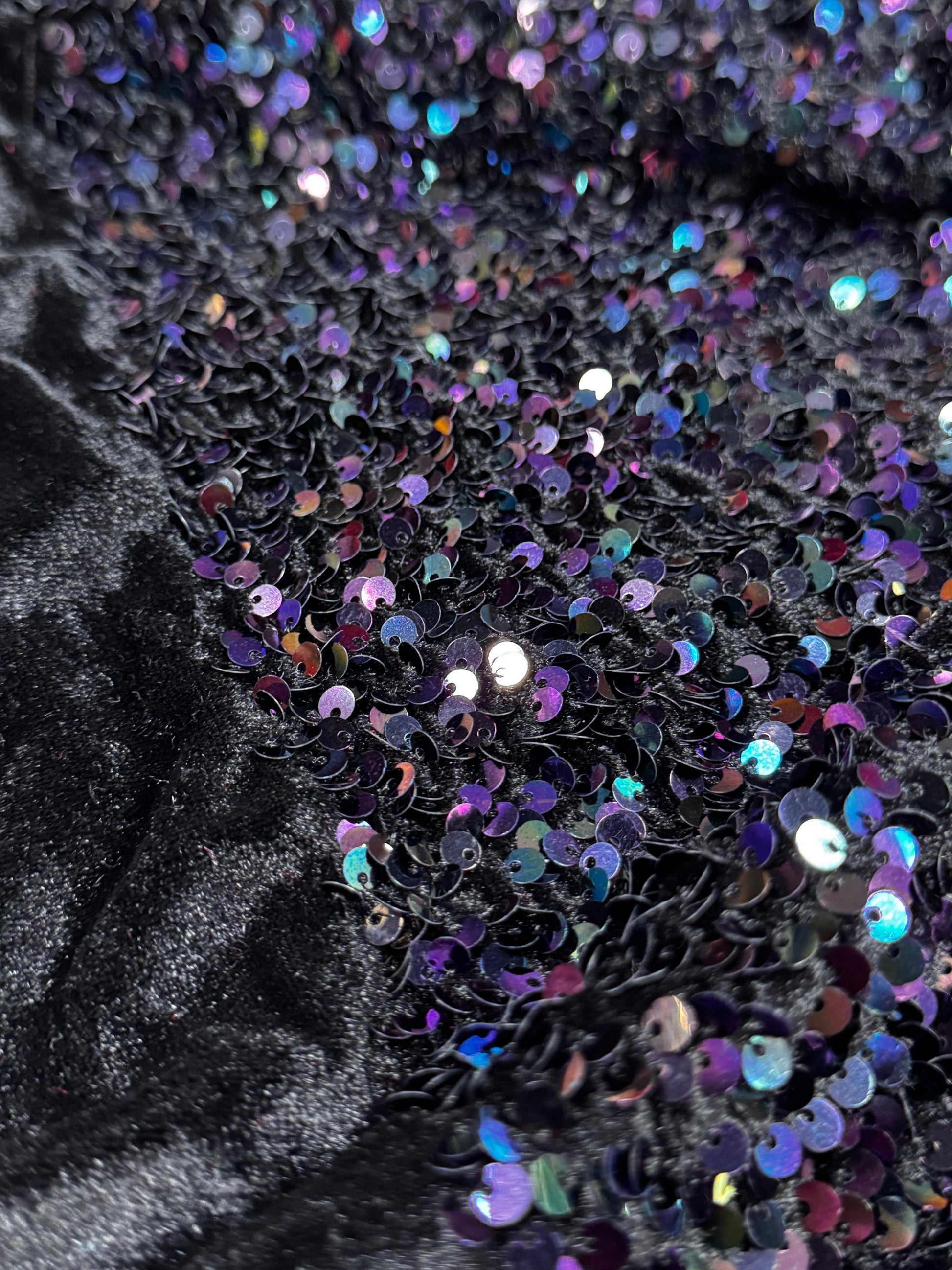 Paiete Pe Catifea Elastica Neagra