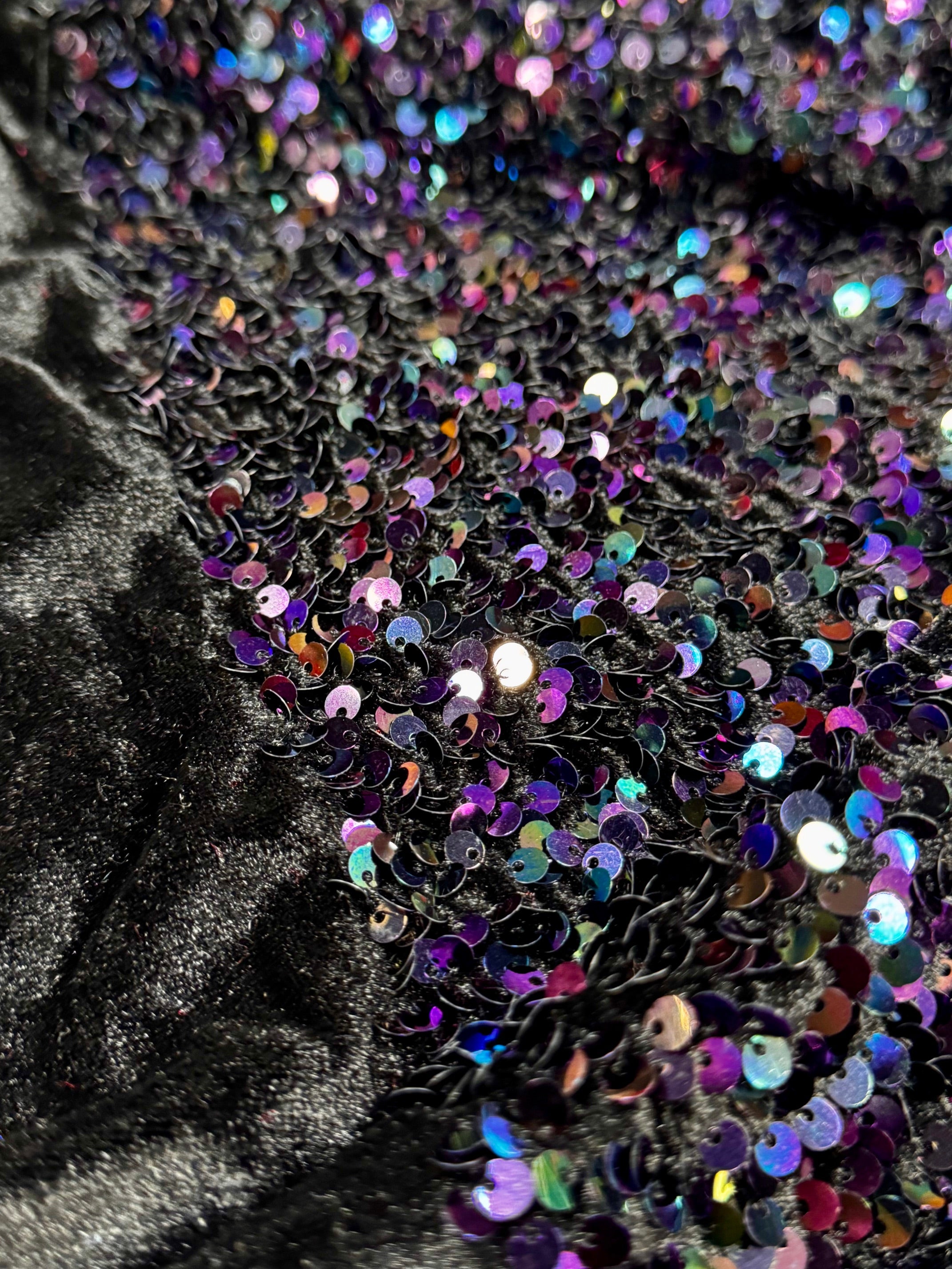 Paiete Pe Catifea Elastica Neagra