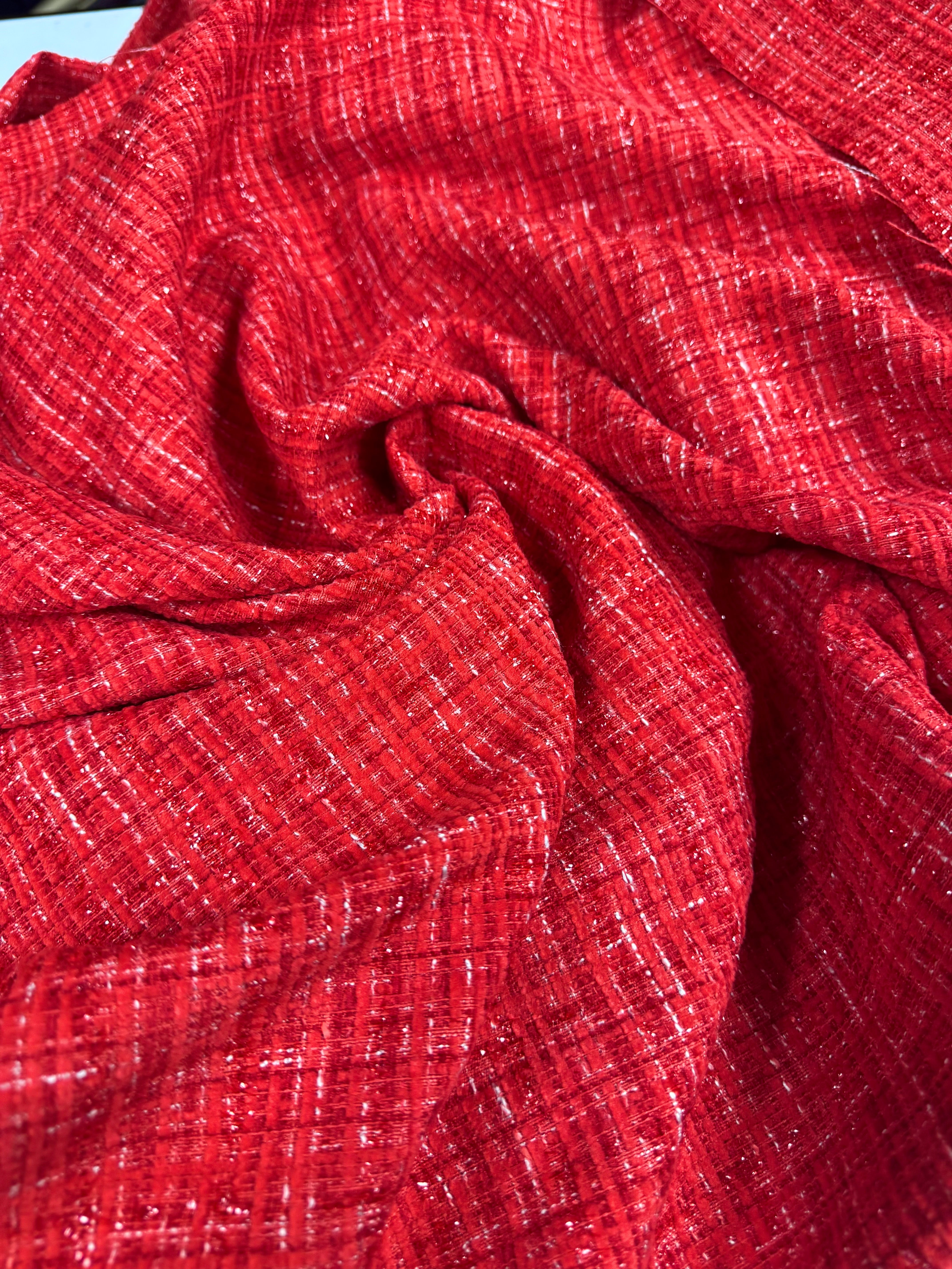 Stofa Tweed Rosu
