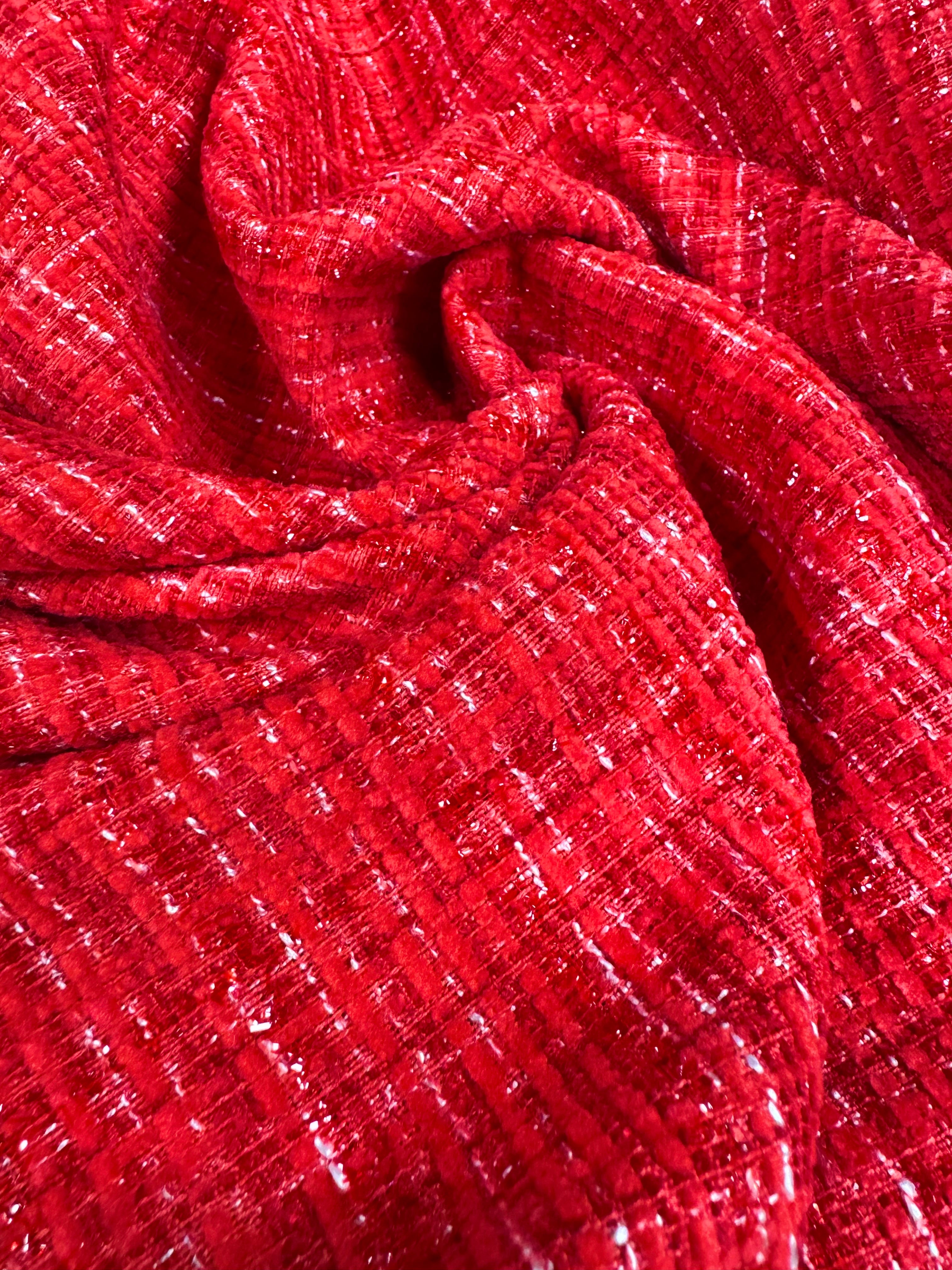 Stofa Tweed Rosu
