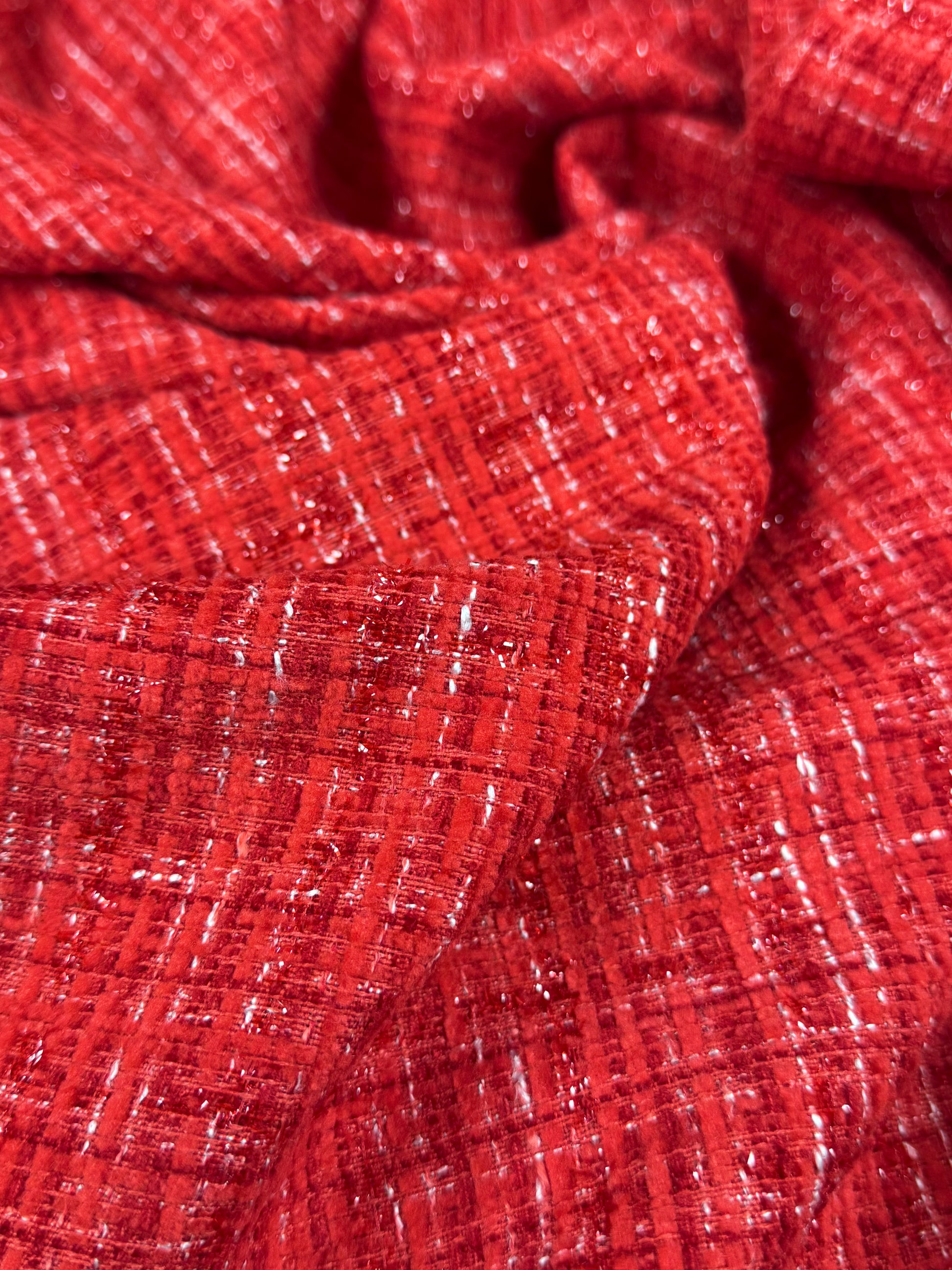 Stofa Tweed Rosu