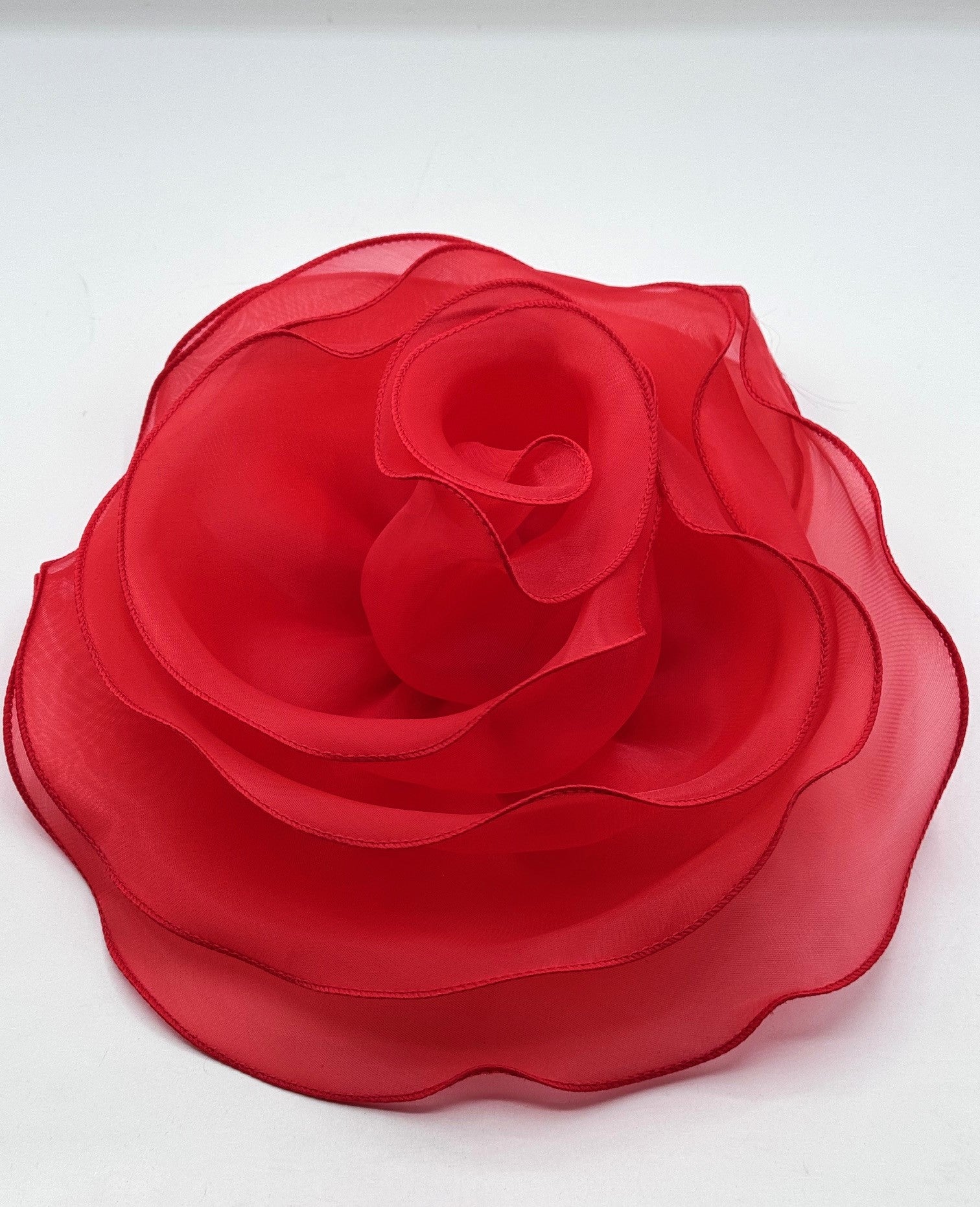 Floare Din Organza 25cm, Rosu