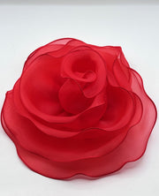 Floare Din Organza 25cm, Rosu
