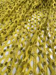 Plasa Cu Paiete Usor Elastica Galben Lime