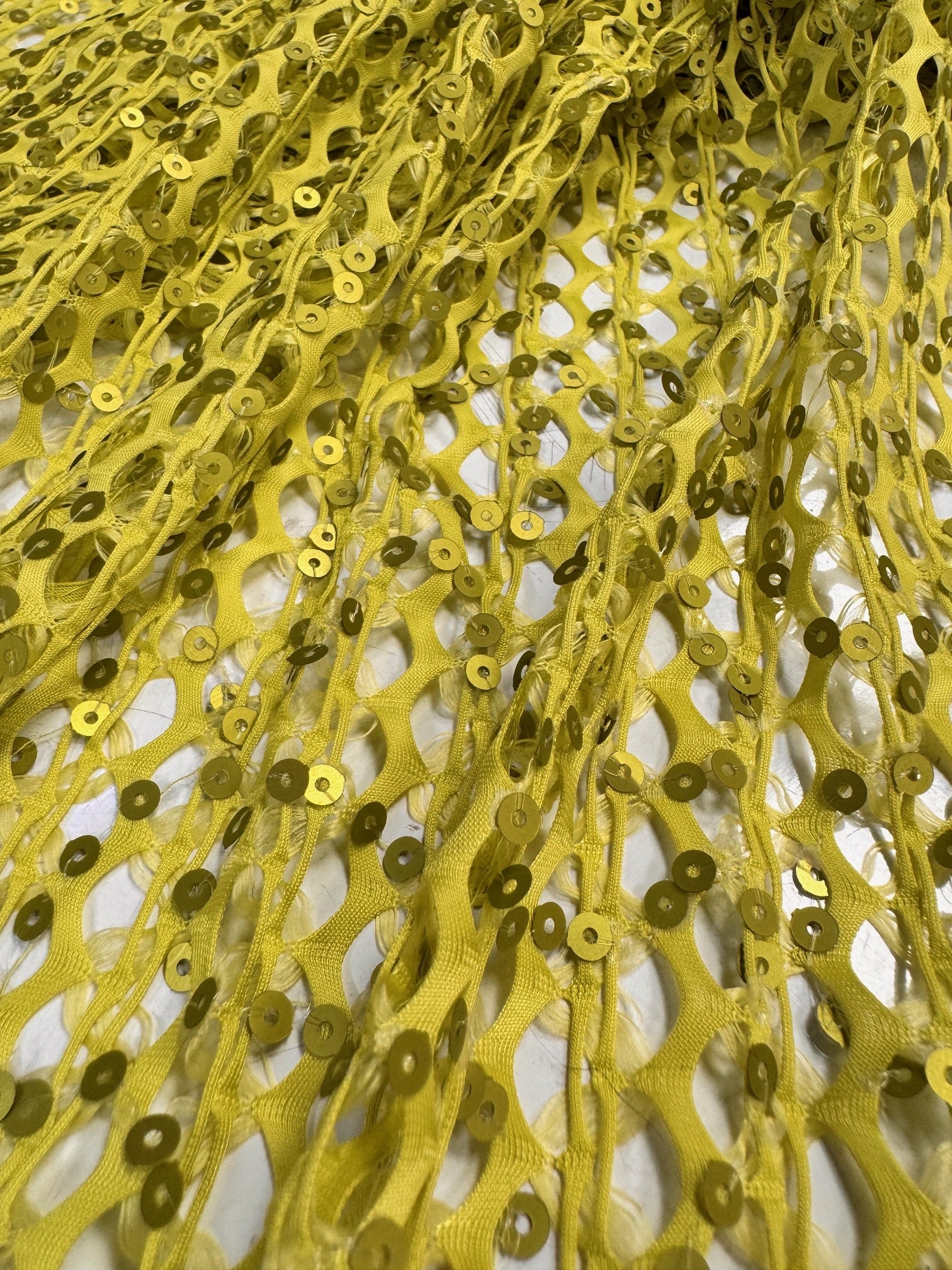 Plasa Cu Paiete Usor Elastica Galben Lime