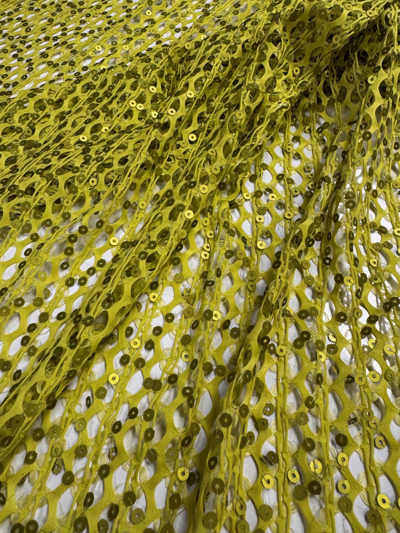 Plasa Cu Paiete Usor Elastica Galben Lime