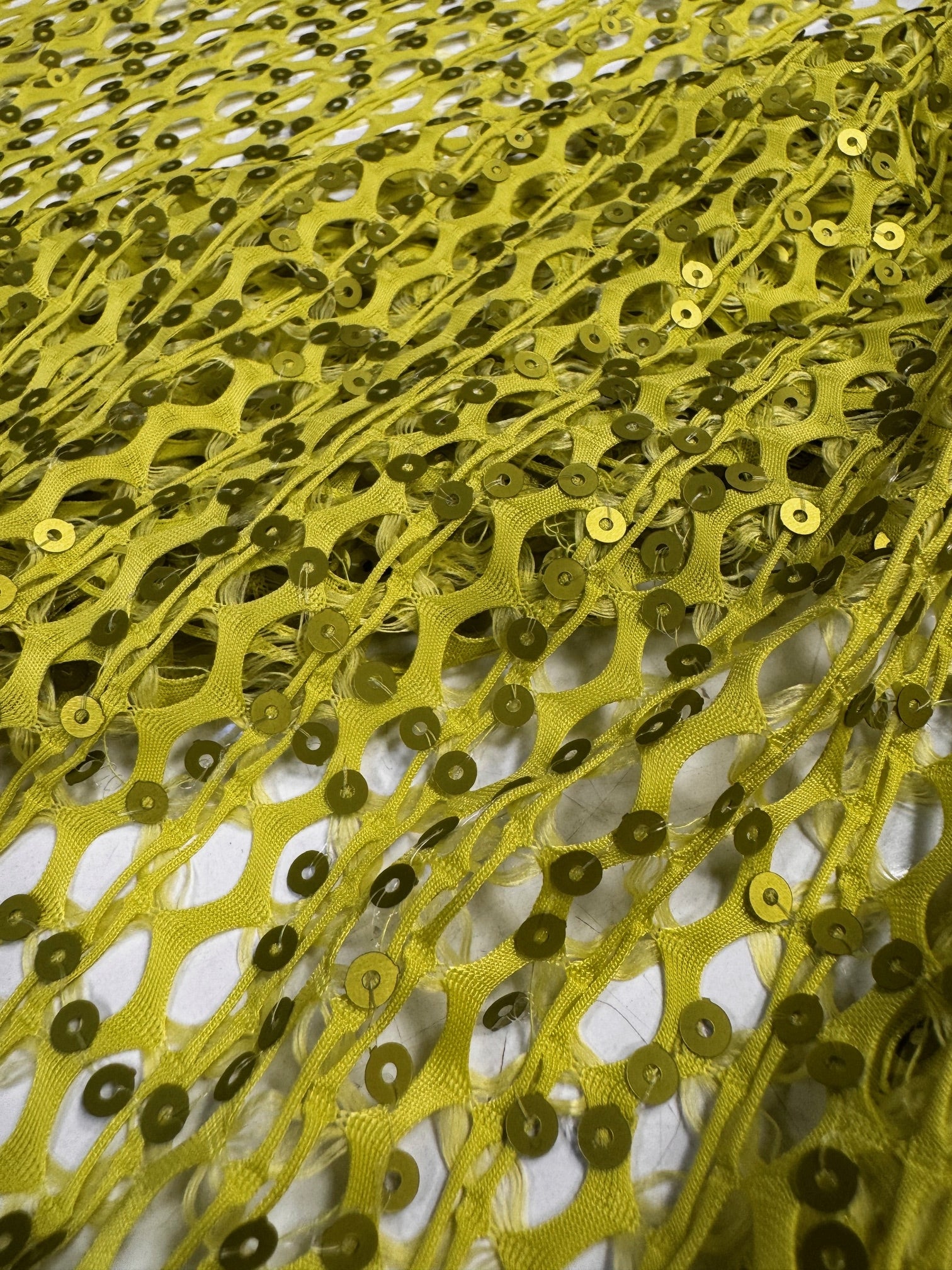 Plasa Cu Paiete Usor Elastica Galben Lime