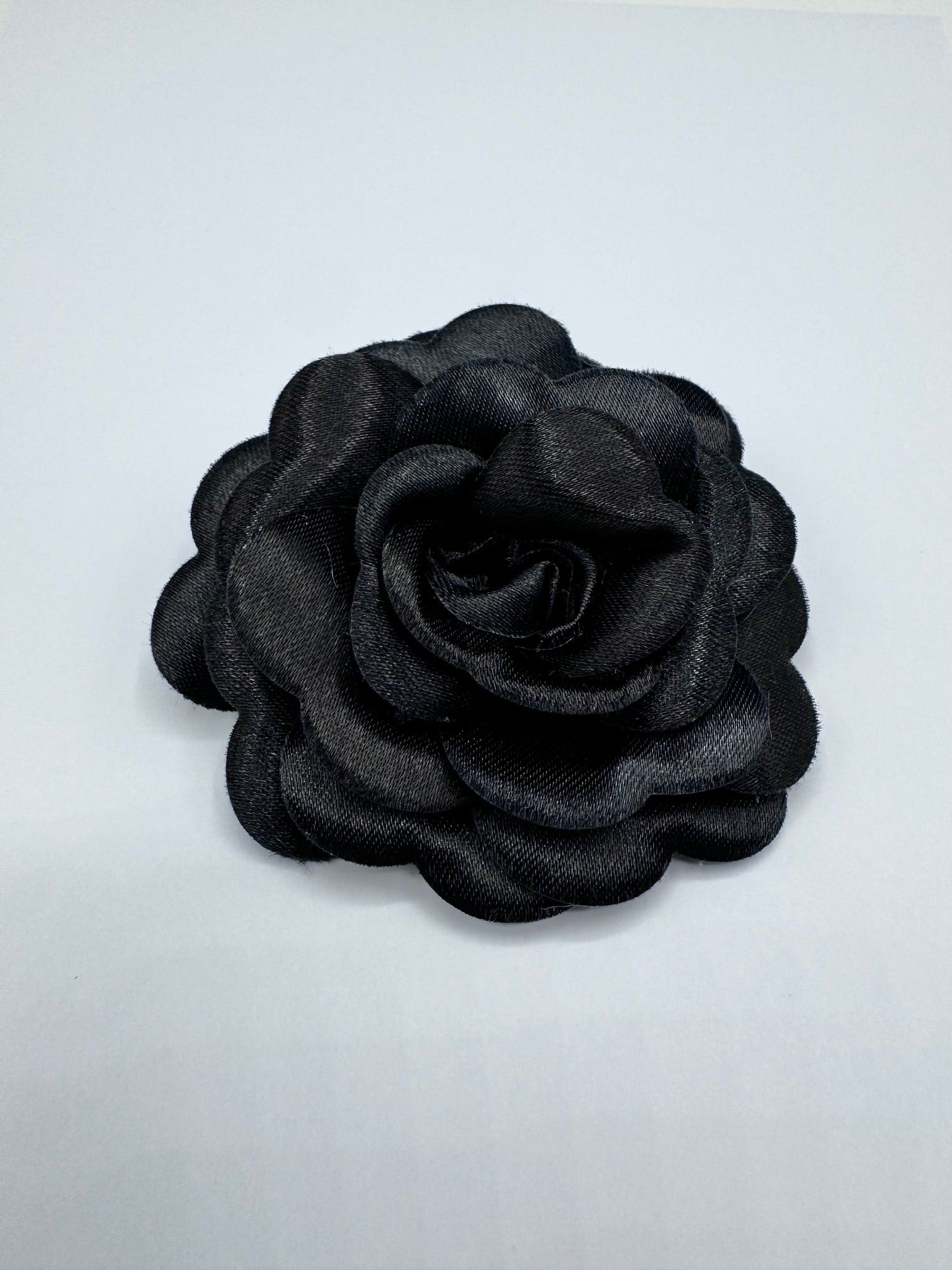 Floare Din Saten 8cm, Negru