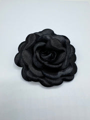 Floare Din Saten 8cm, Negru