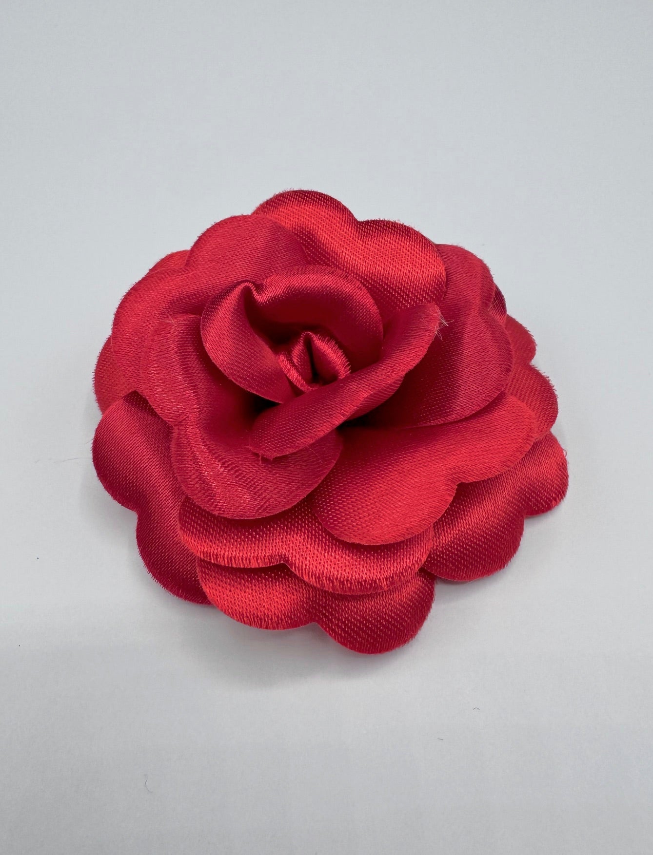 Floare Din Saten 8cm, Rosu