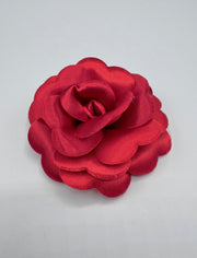 Floare Din Saten 8cm, Rosu