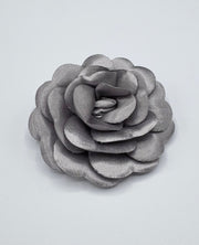 Floare Din Saten 8cm, Gri