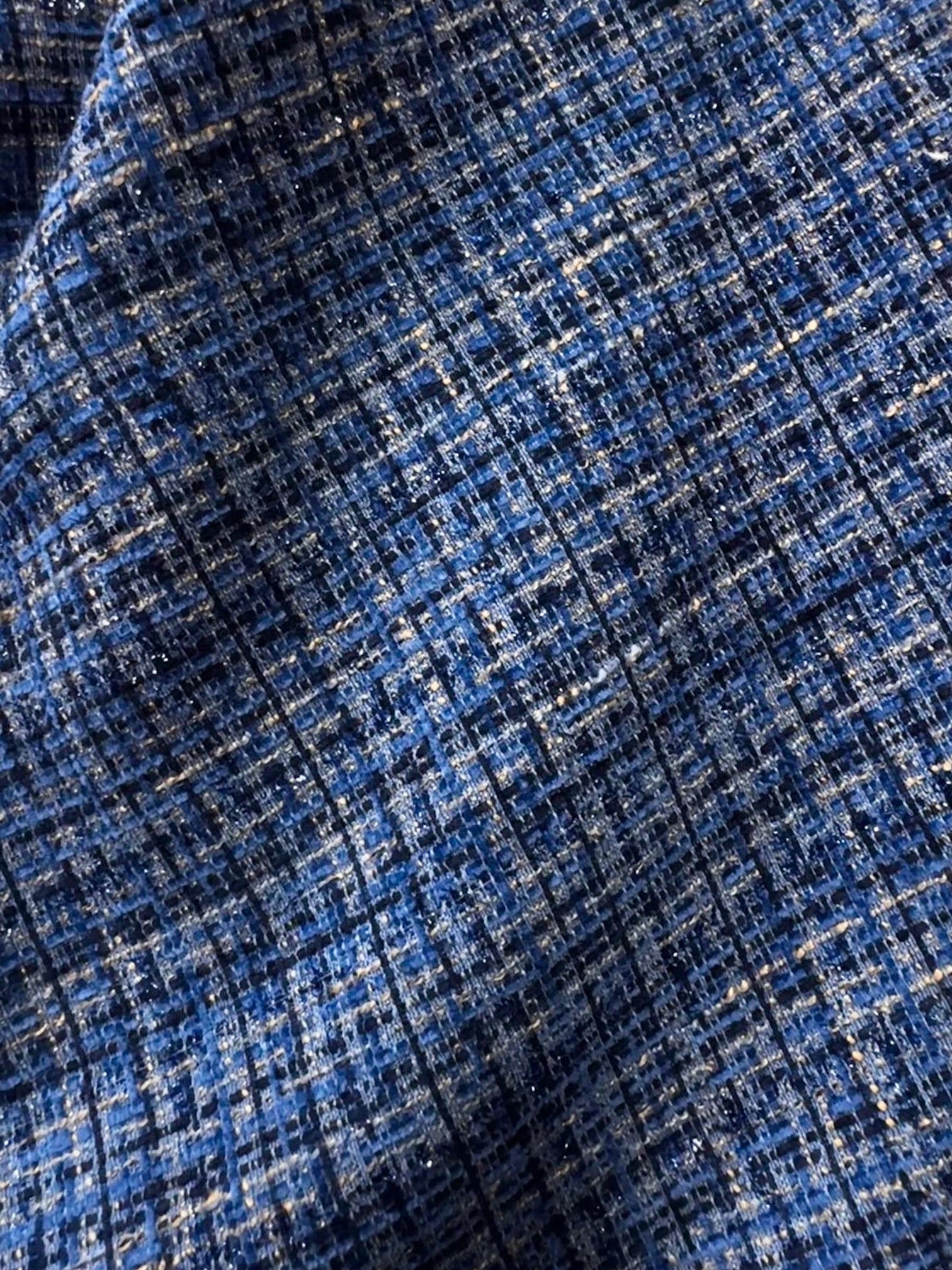 Stofa Tweed Albastru