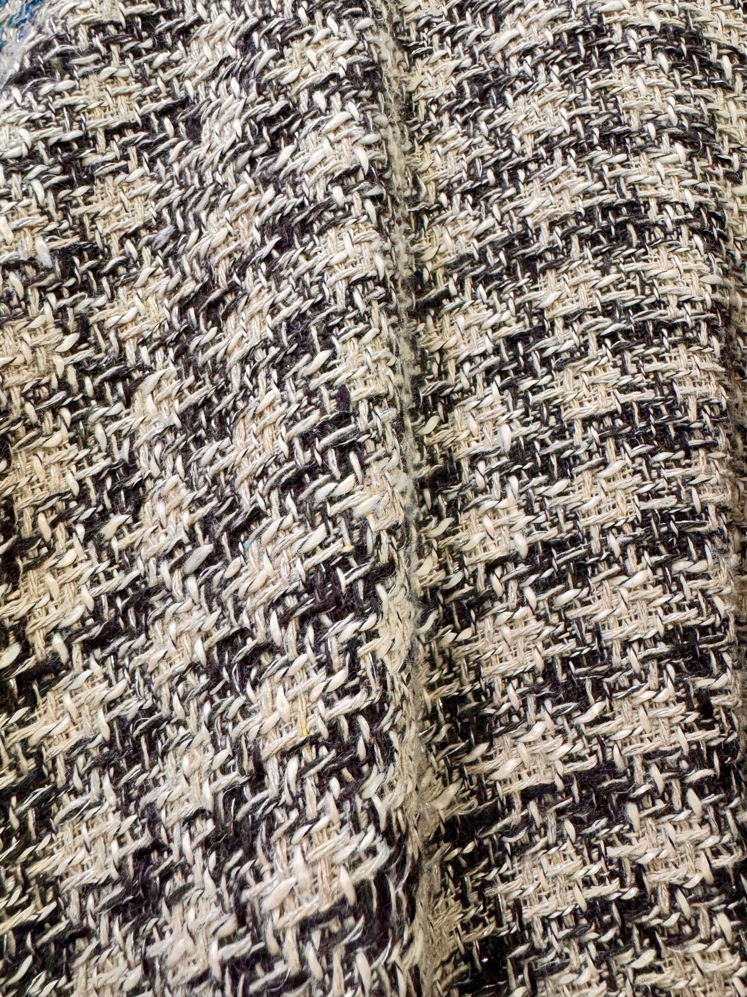 Stofa Tweed Cu Fir Lurex, Bej
