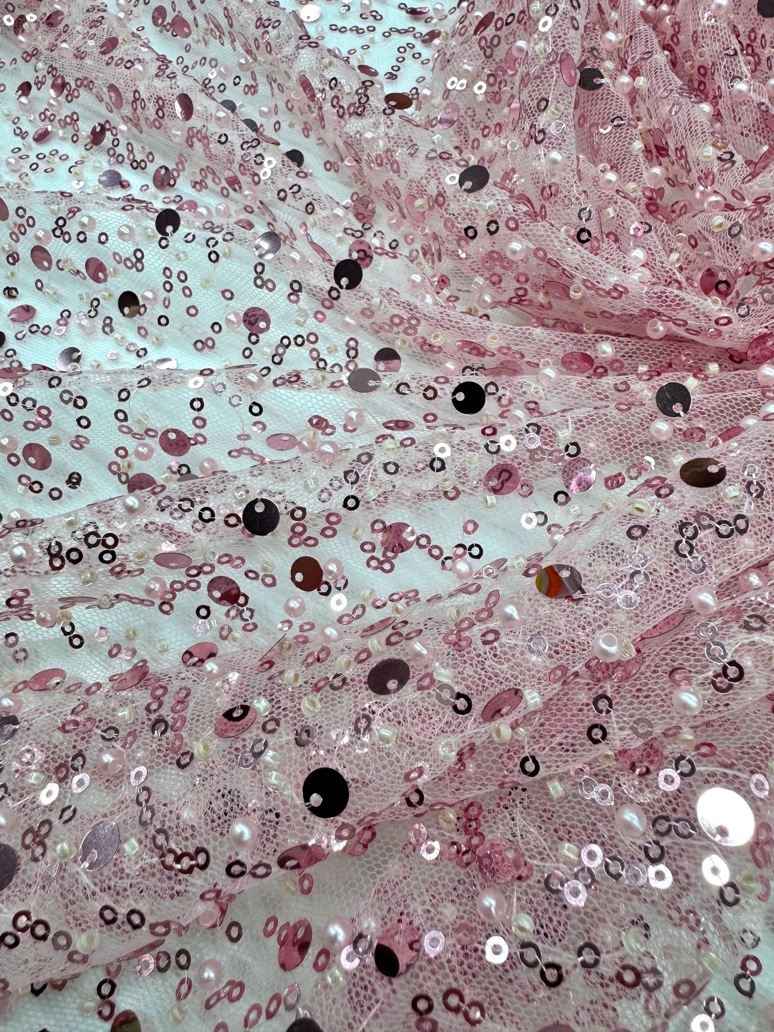 Tull Cu Paiete Si Perle