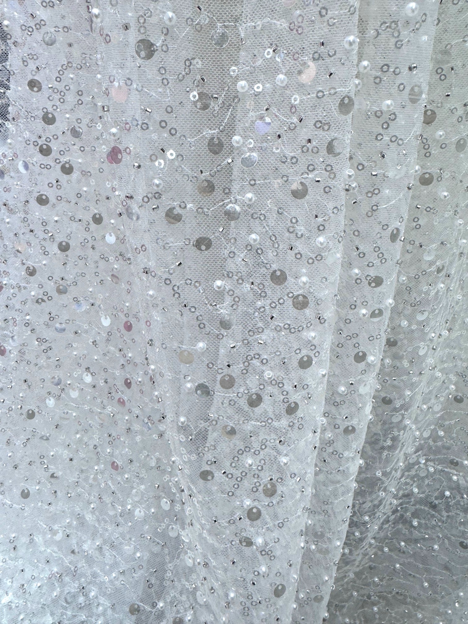 Tull Cu Paiete Si Perle