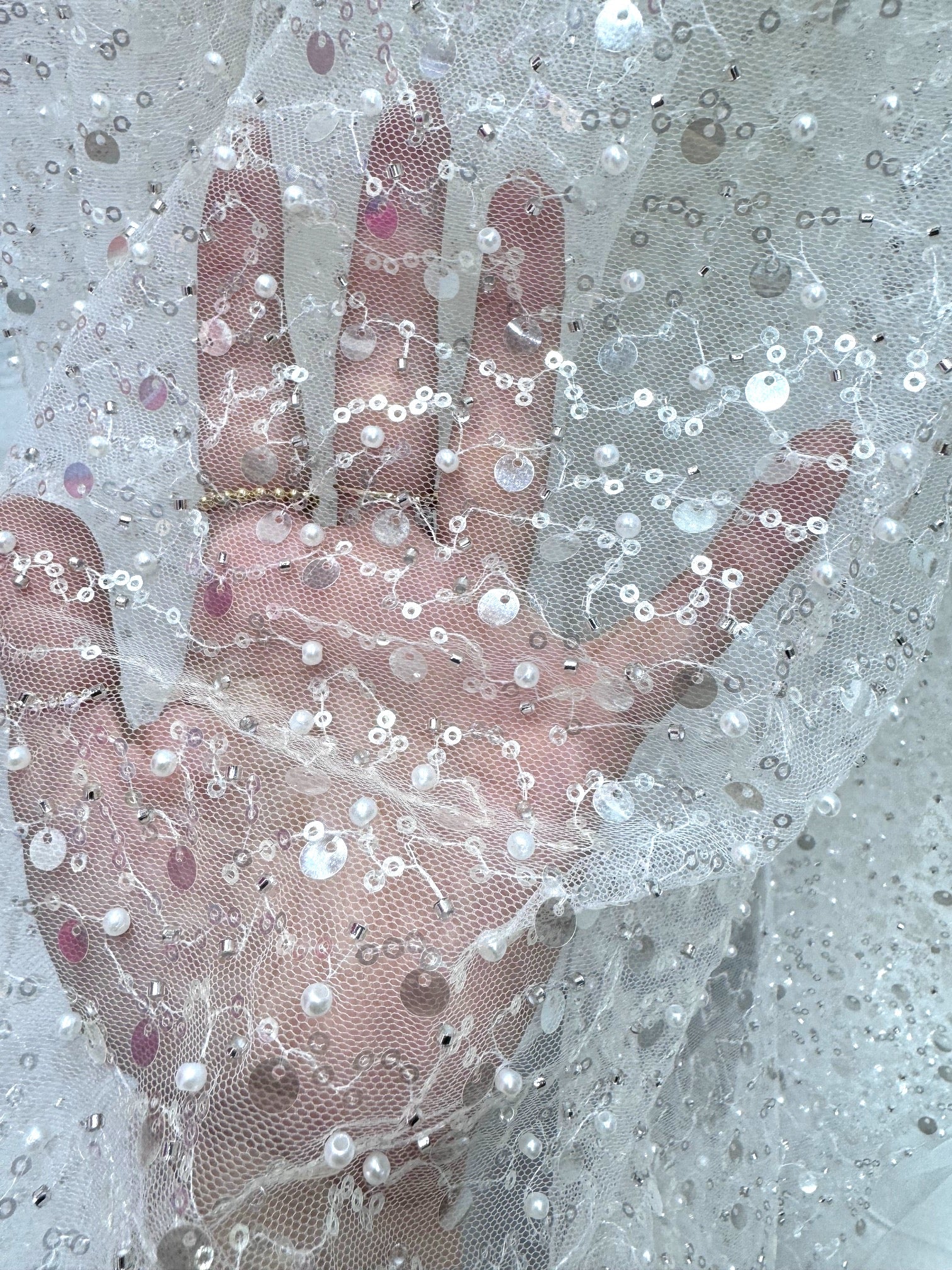 Tull Cu Paiete Si Perle