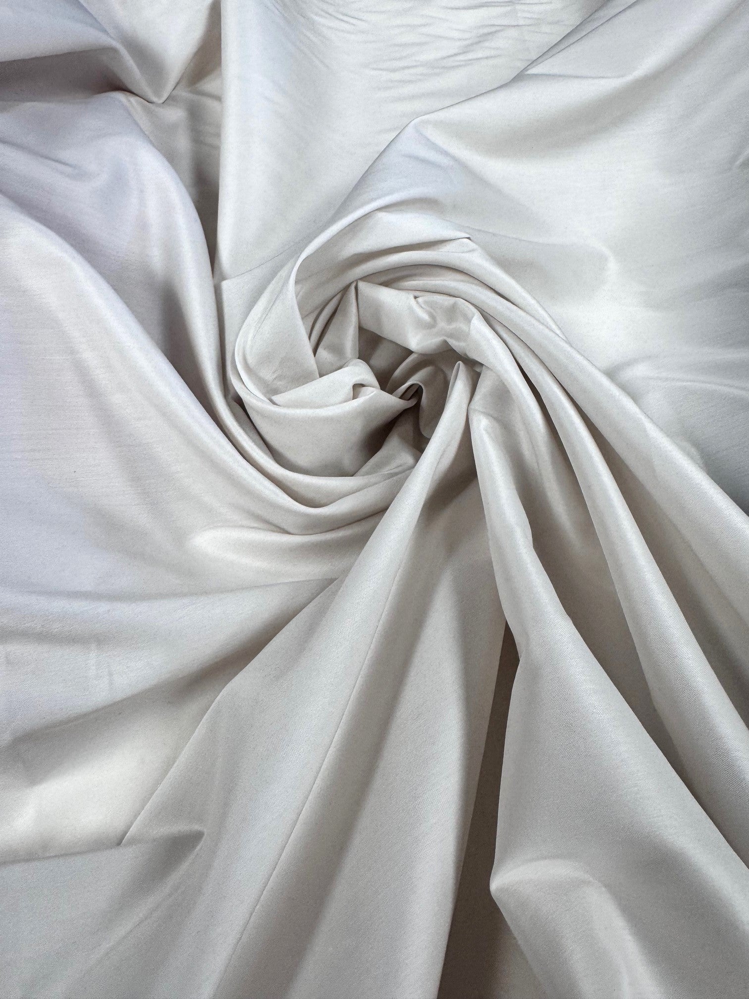 Poplin Satinat Cu Elastan Alb Gri