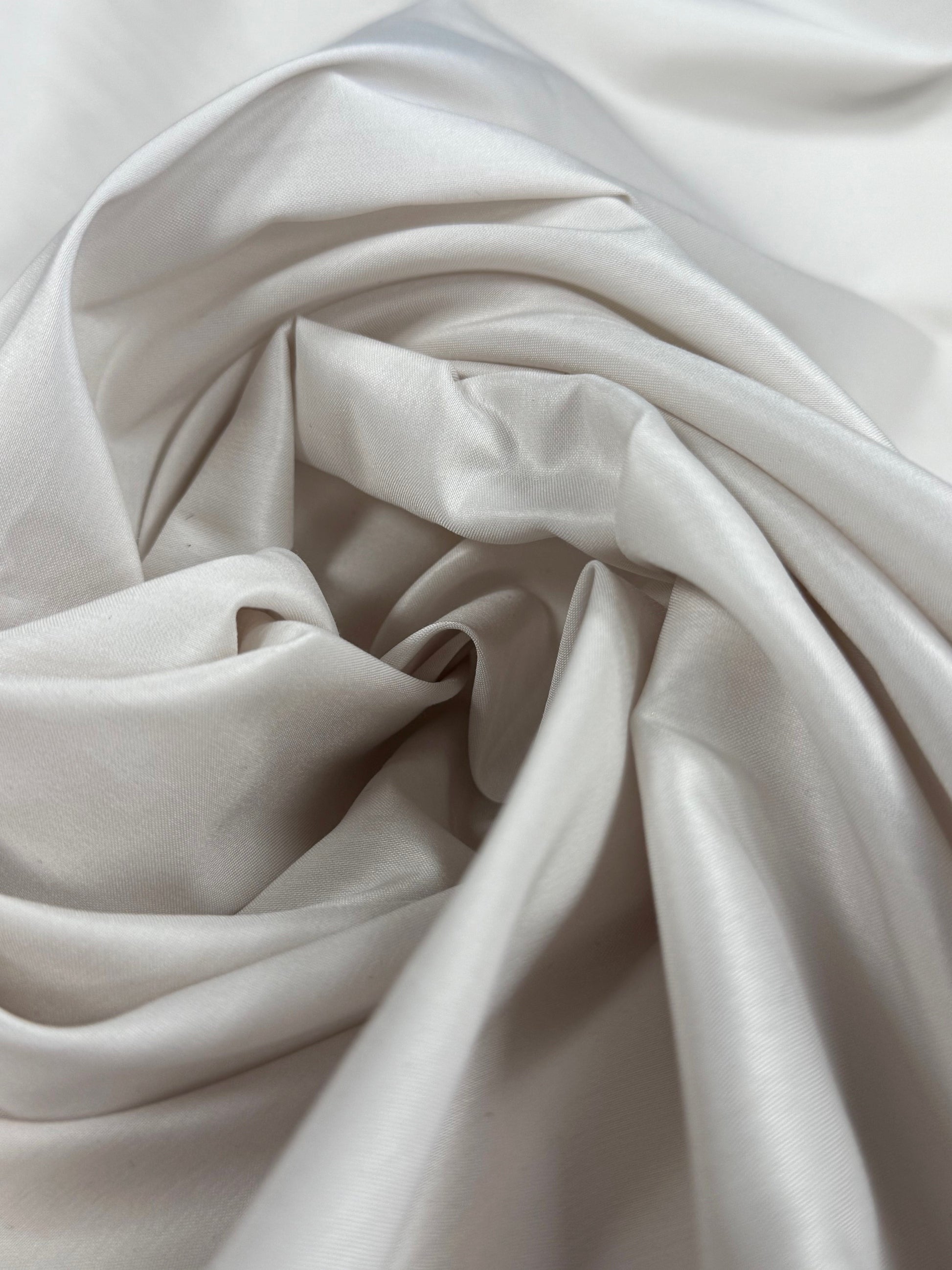 Poplin Satinat Cu Elastan Alb Gri