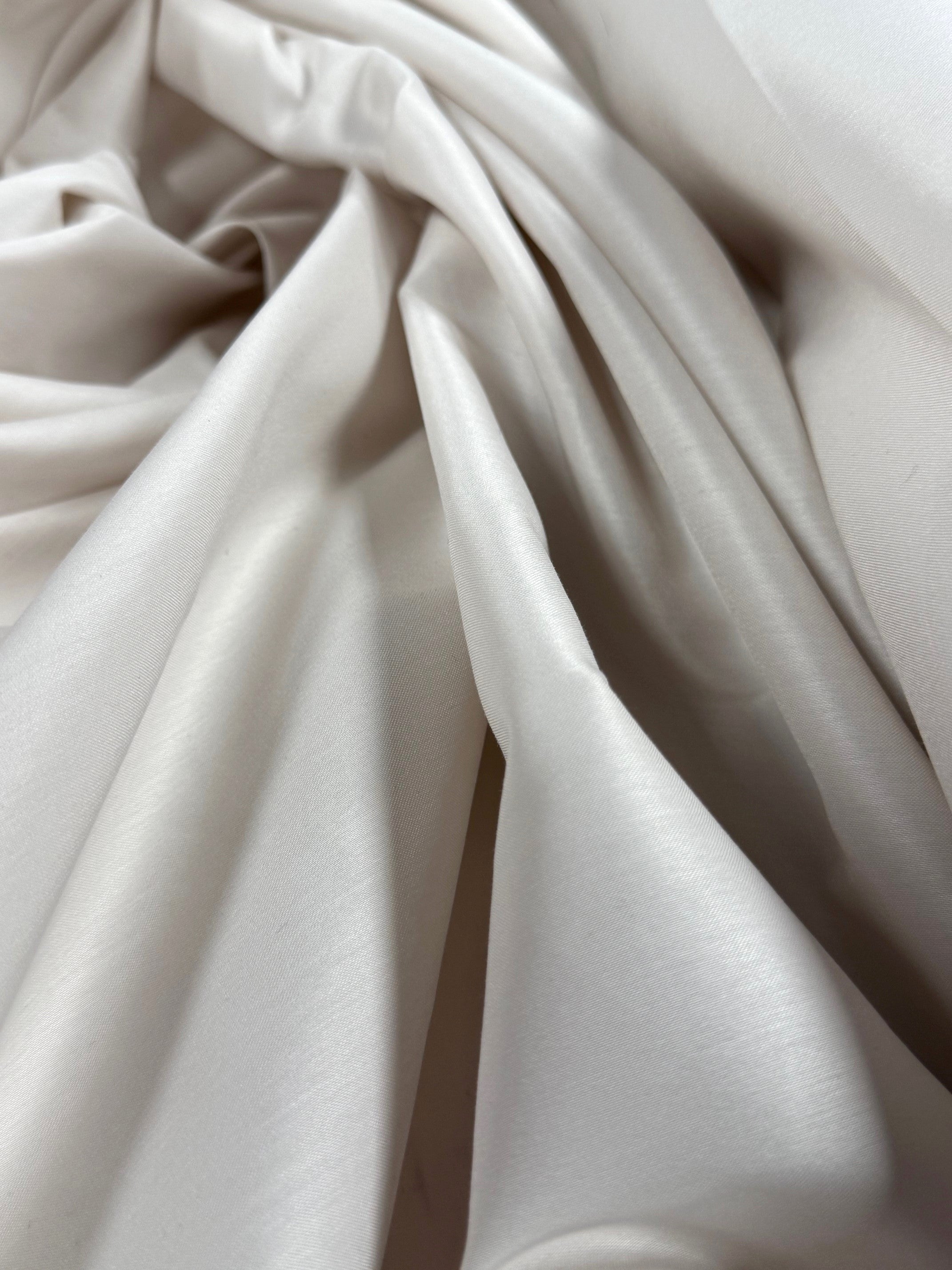 Poplin Satinat Cu Elastan Alb Gri