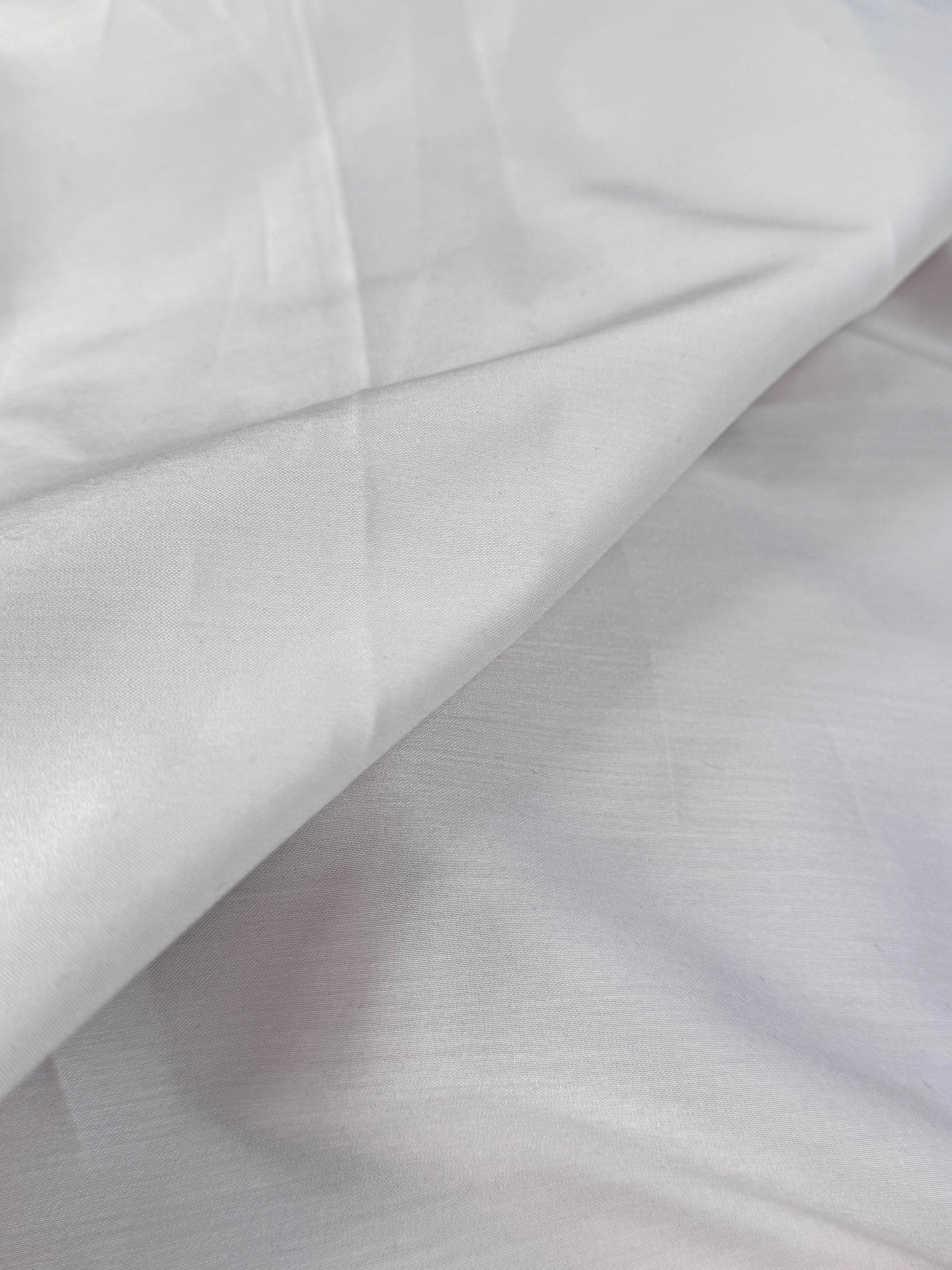 Poplin Satinat Cu Elastan Alb Gri