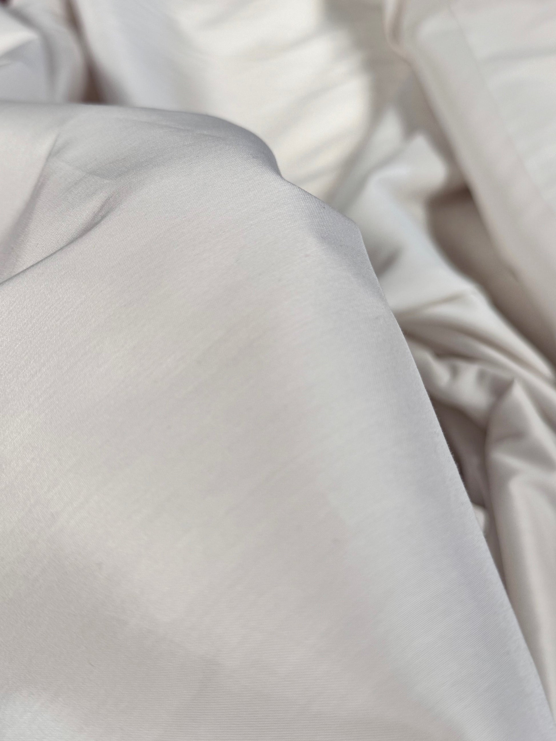 Poplin Satinat Cu Elastan Alb Gri