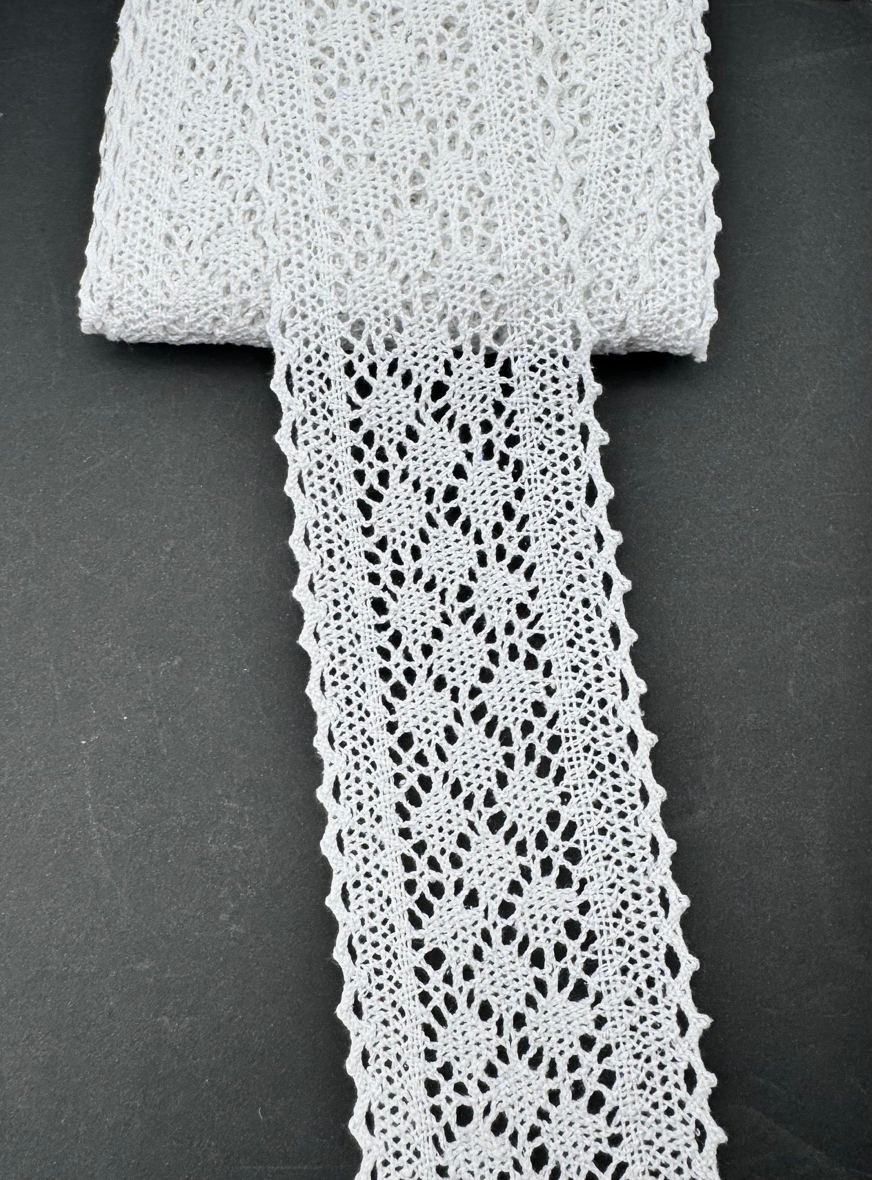Dantela De Bumbac 6.50cm, Alb