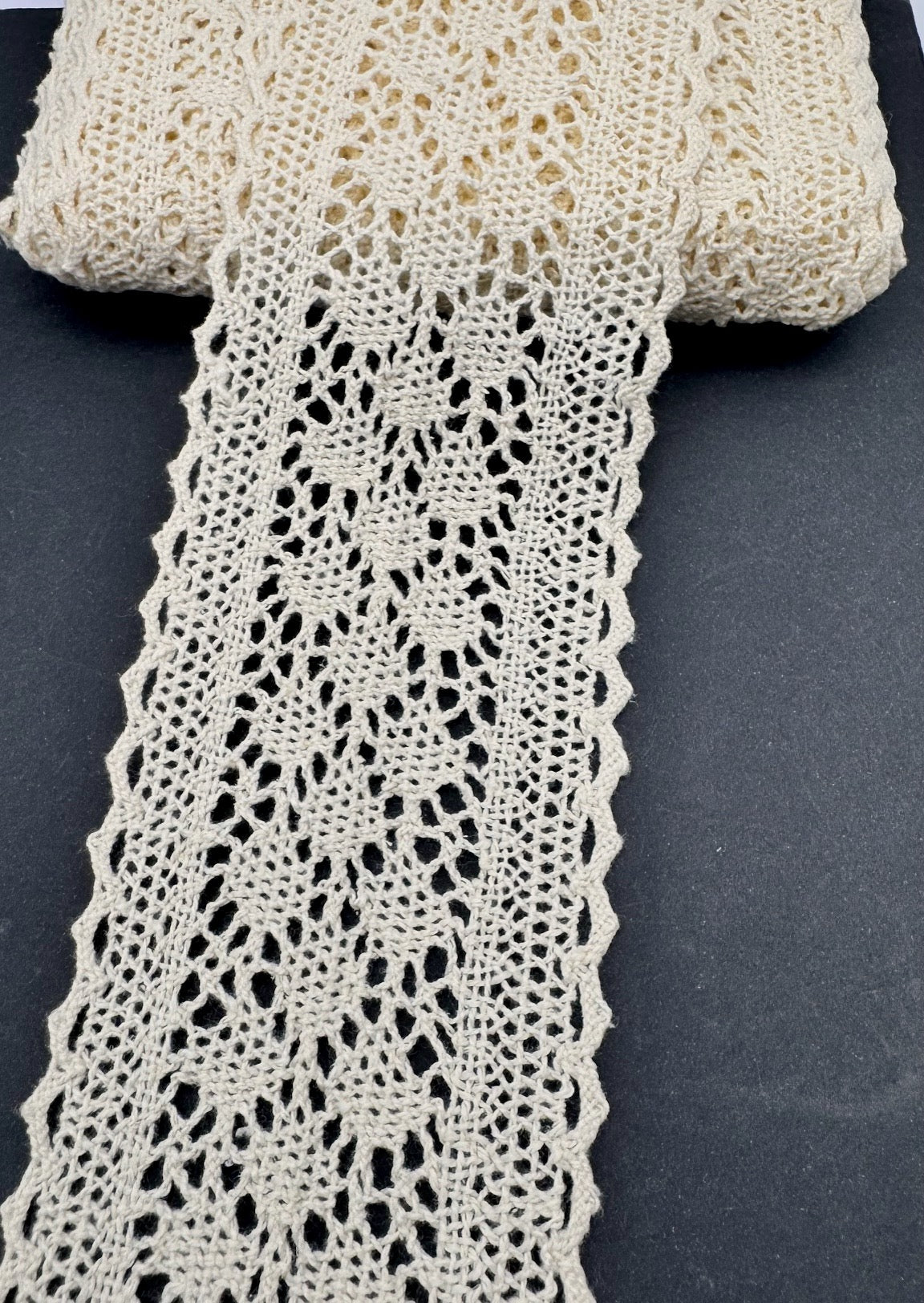 Dantela De Bumbac 6.50cm, Bej