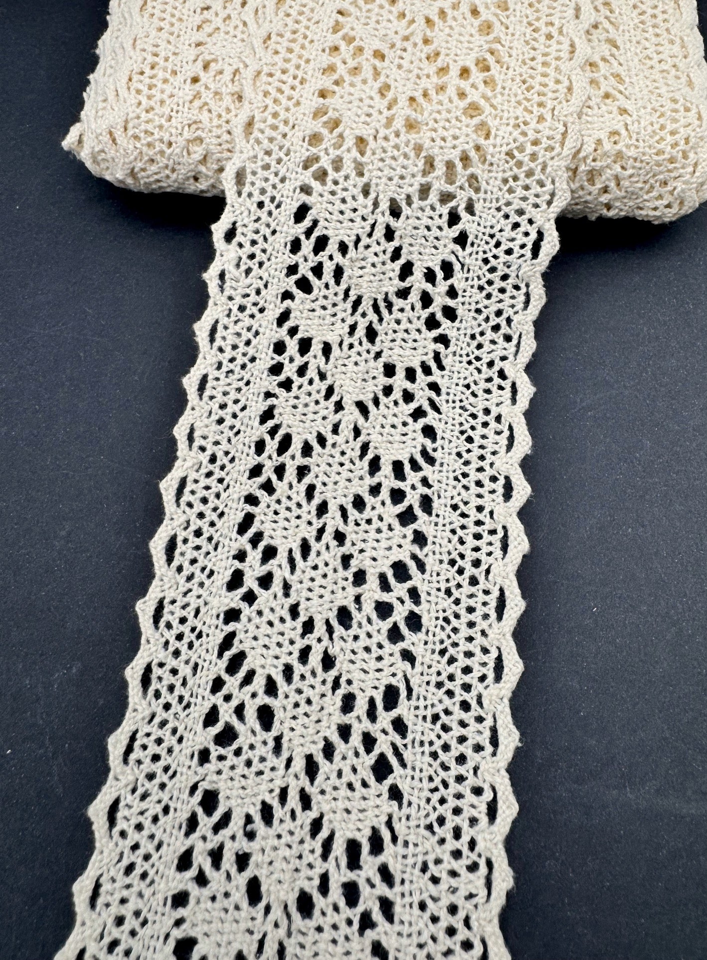 Dantela De Bumbac 6.50cm, Bej