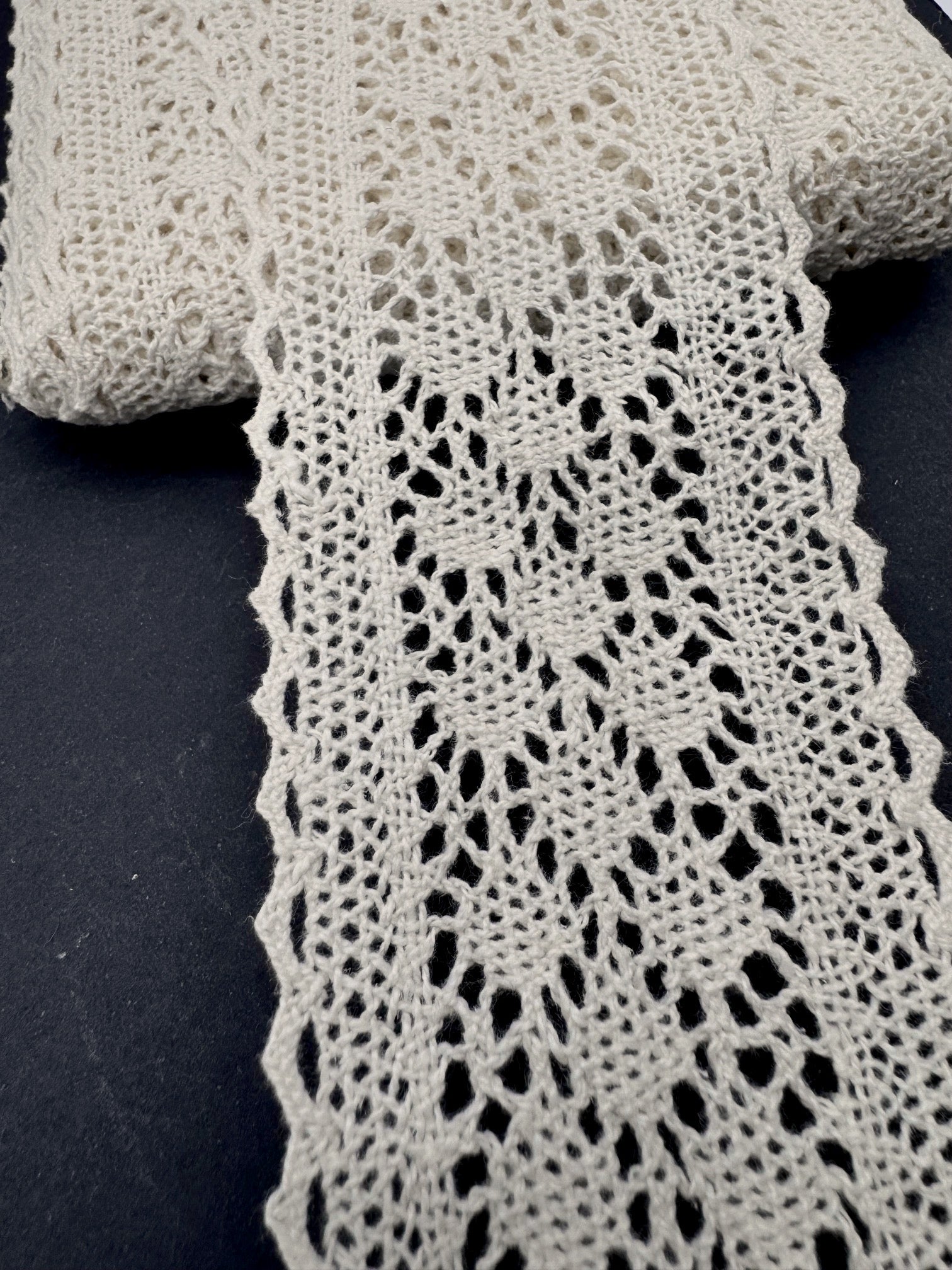 Dantela De Bumbac 6.50cm, Bej