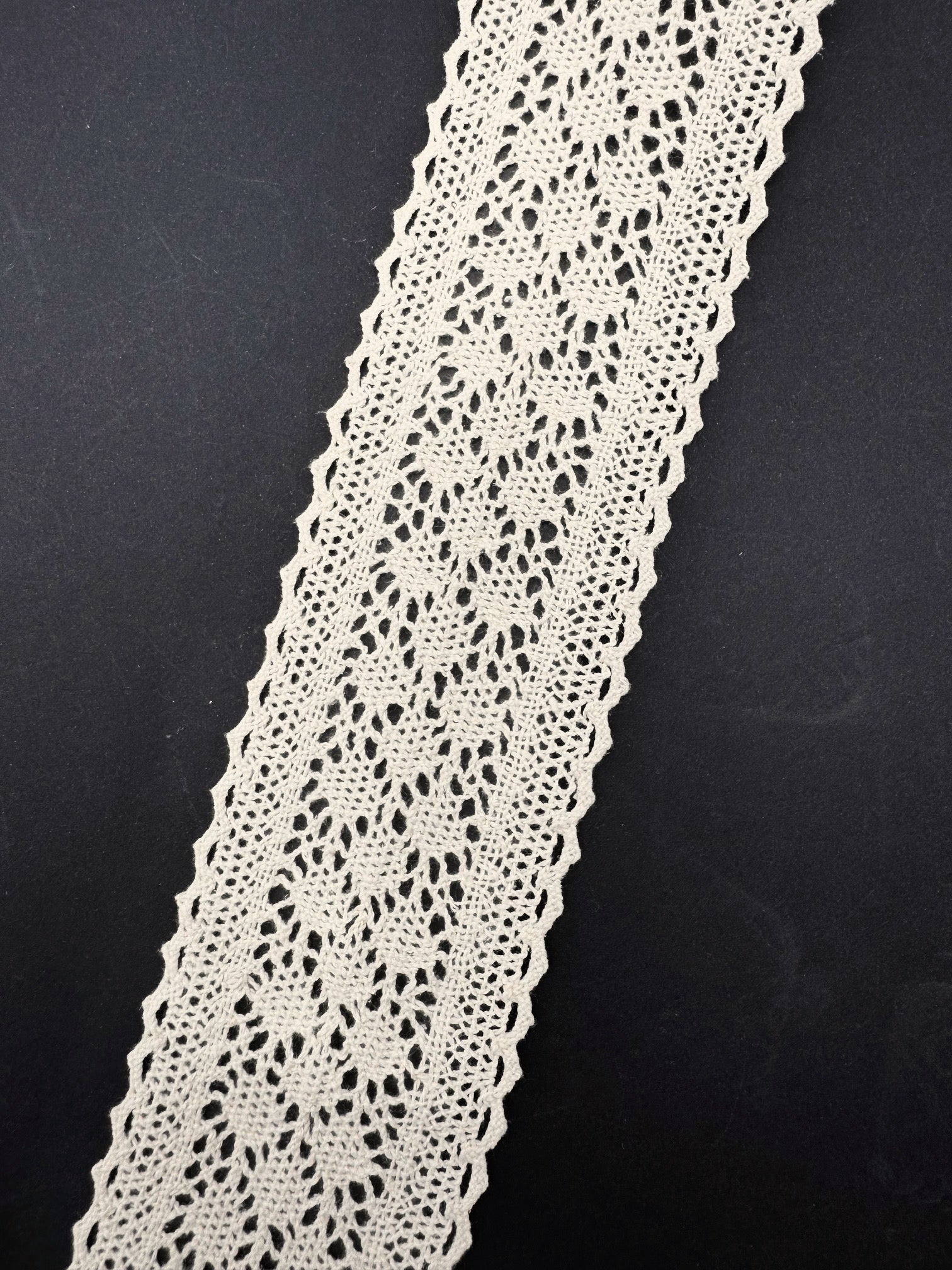 Dantela De Bumbac 6.50cm, Bej