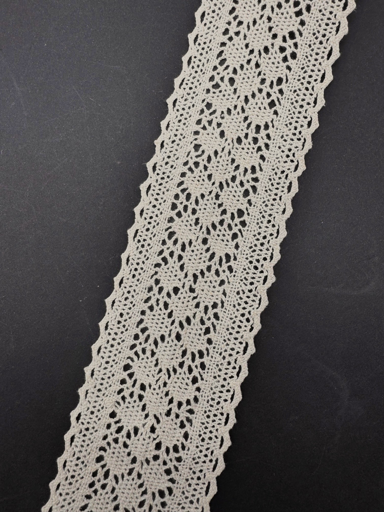 Dantela De Bumbac 6.50cm, Bej