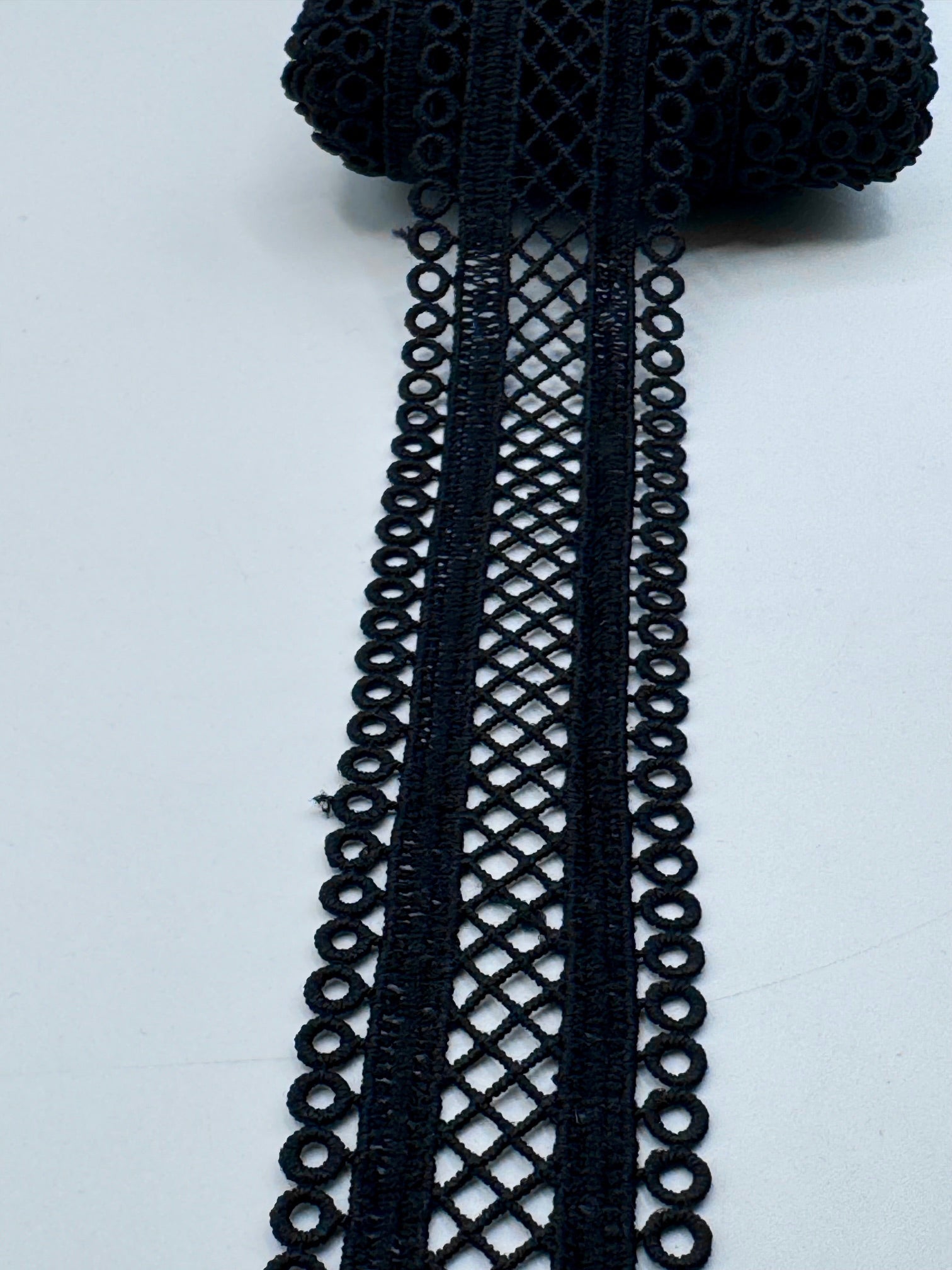 Dantela 4cm, Negru